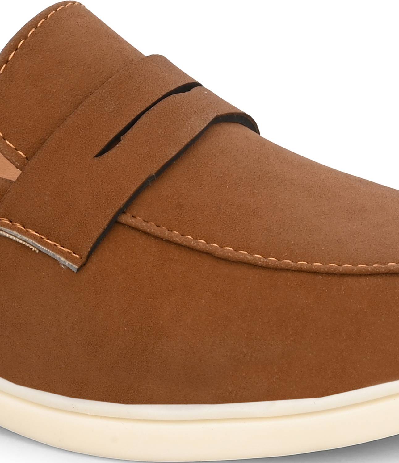 JK PORT Men's Tan Comfort Slip-On Mule Loafers - Image 4