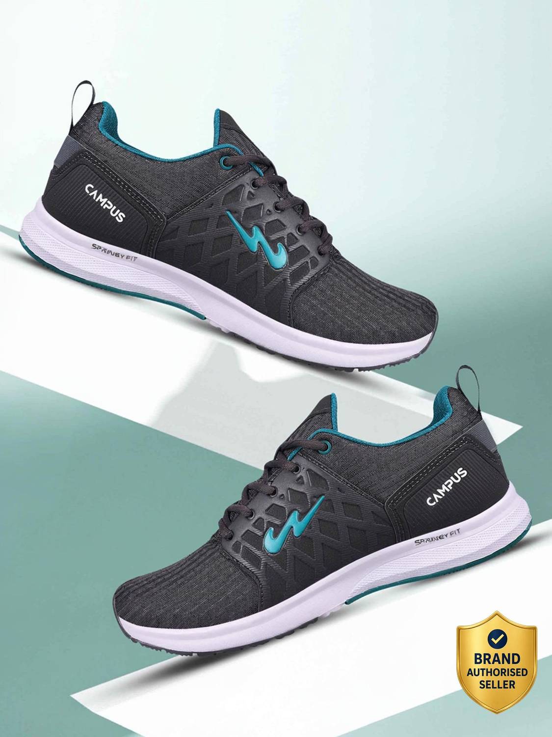 CAMPUS RODEO PRO Men's Sports Shoes | Cushioned Comfort | Breathable Mesh | Lace-Up Running Shoes For Men