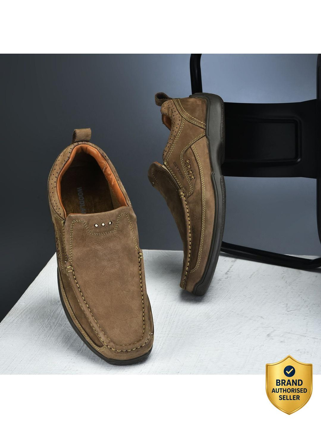 Image of WOODLAND Slip On Lightweight Comfortable Easy Wear Casuals For Men