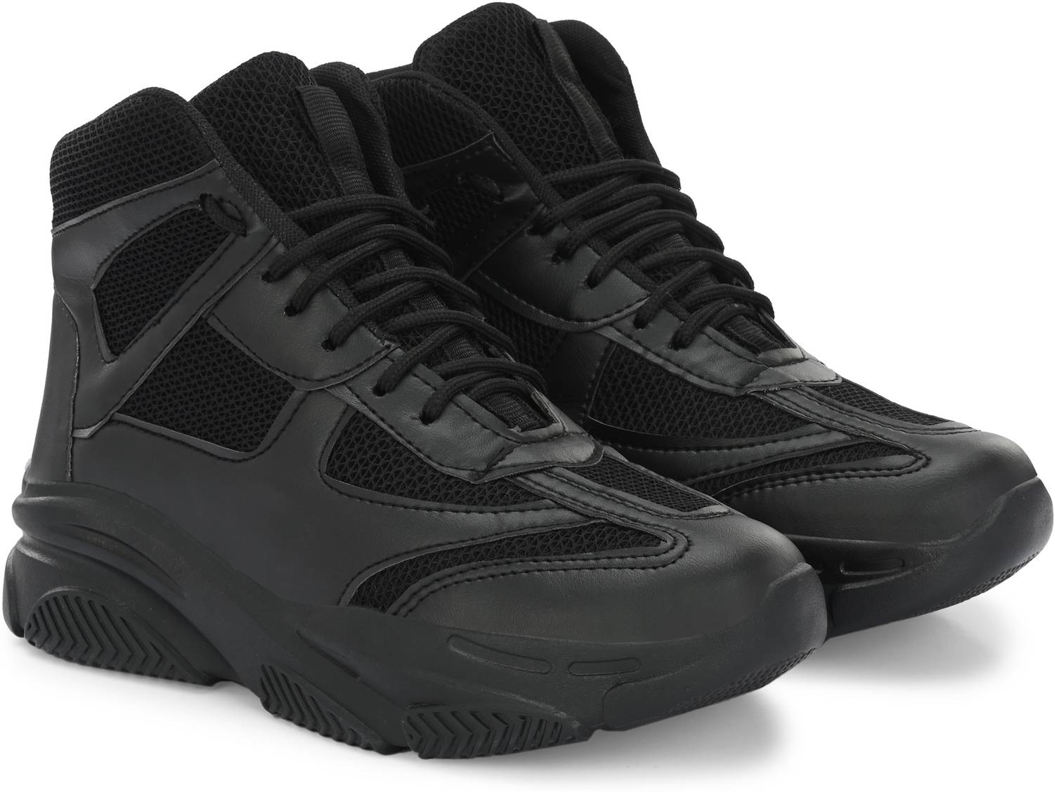 Knoos High Ankle Sneakers For Women Black - Image 5