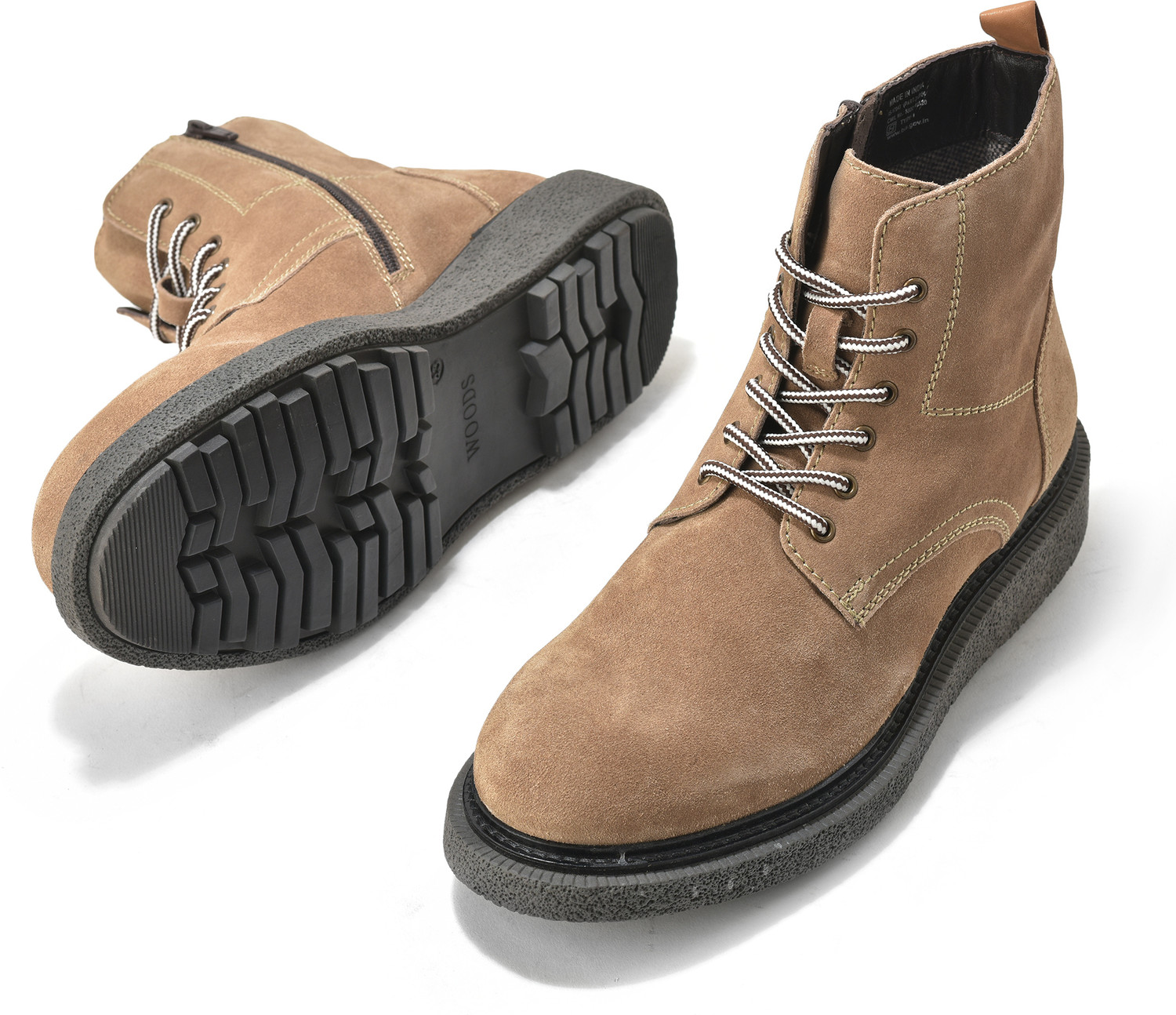 Image of WOODLAND Outdoor Durable Comfortable Everyday High Ankle Boots For Men