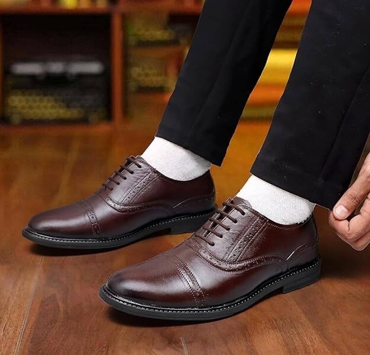 Aramish Genuine Leather Laceup Formal Lace Up For Men