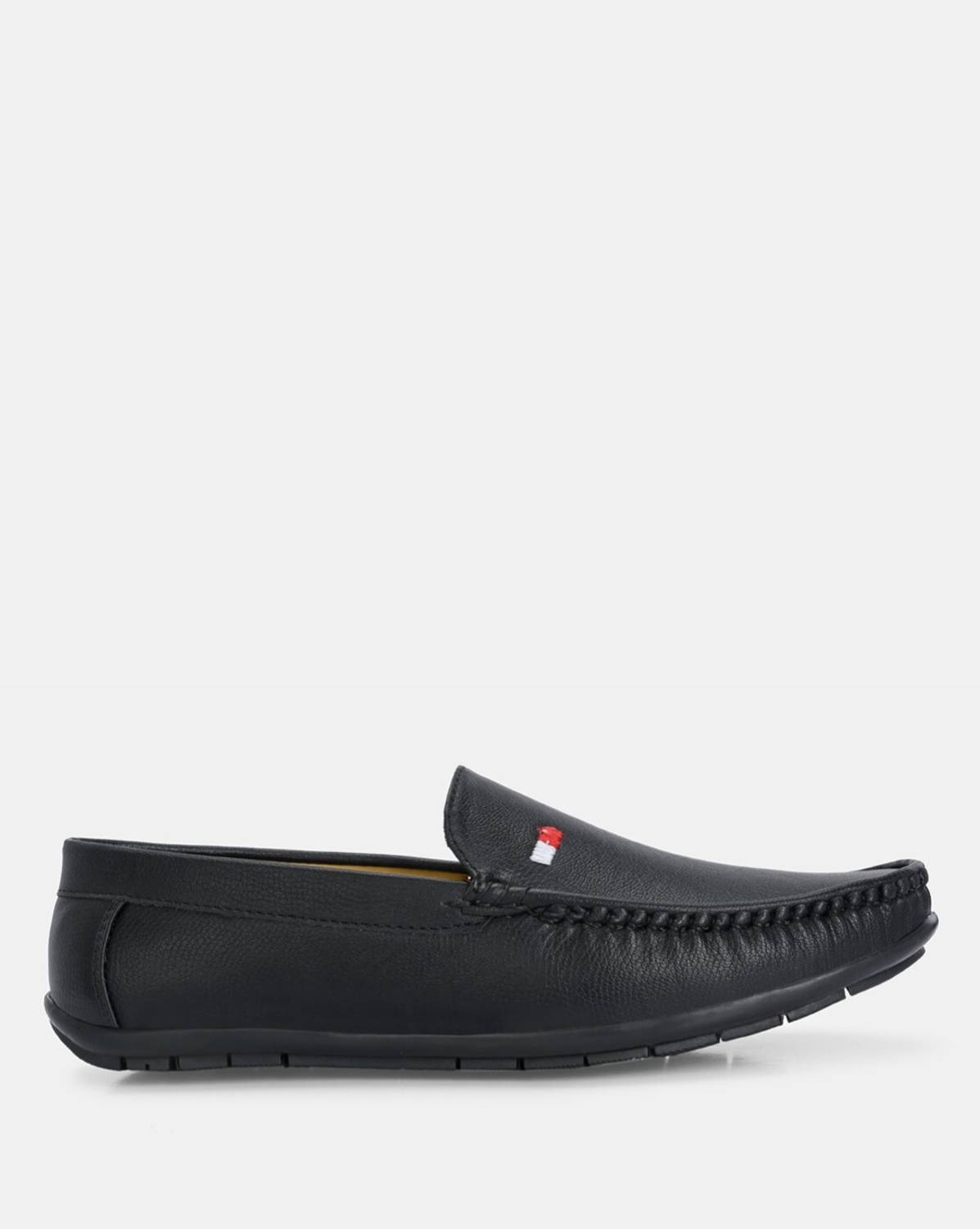 LEATHERKRAFT Men's Black Loafers - Image 5