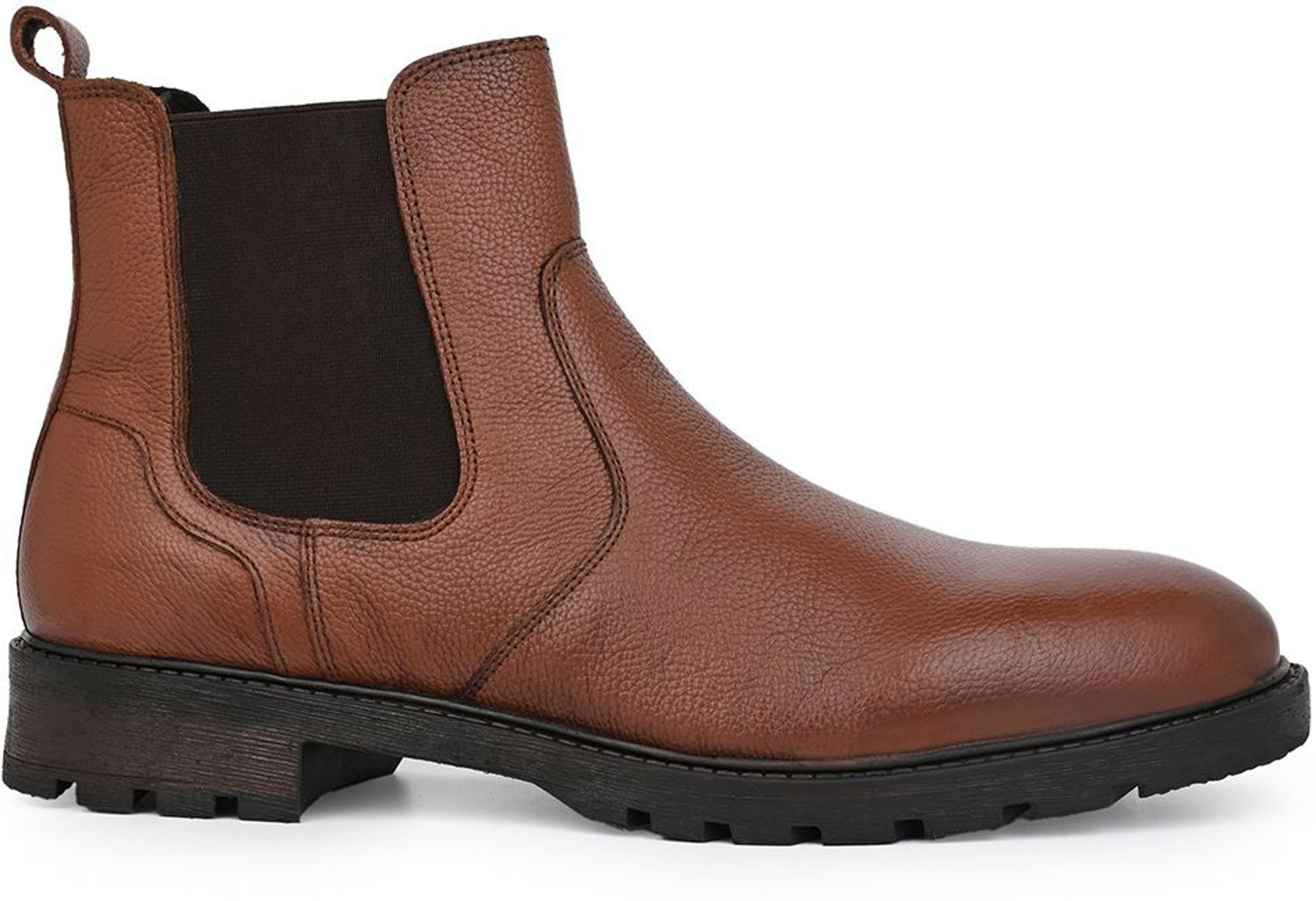 Image of Alberto Torresi Tan Mild Learther Ankle Length Boots Boots For Men (Tan, 9)