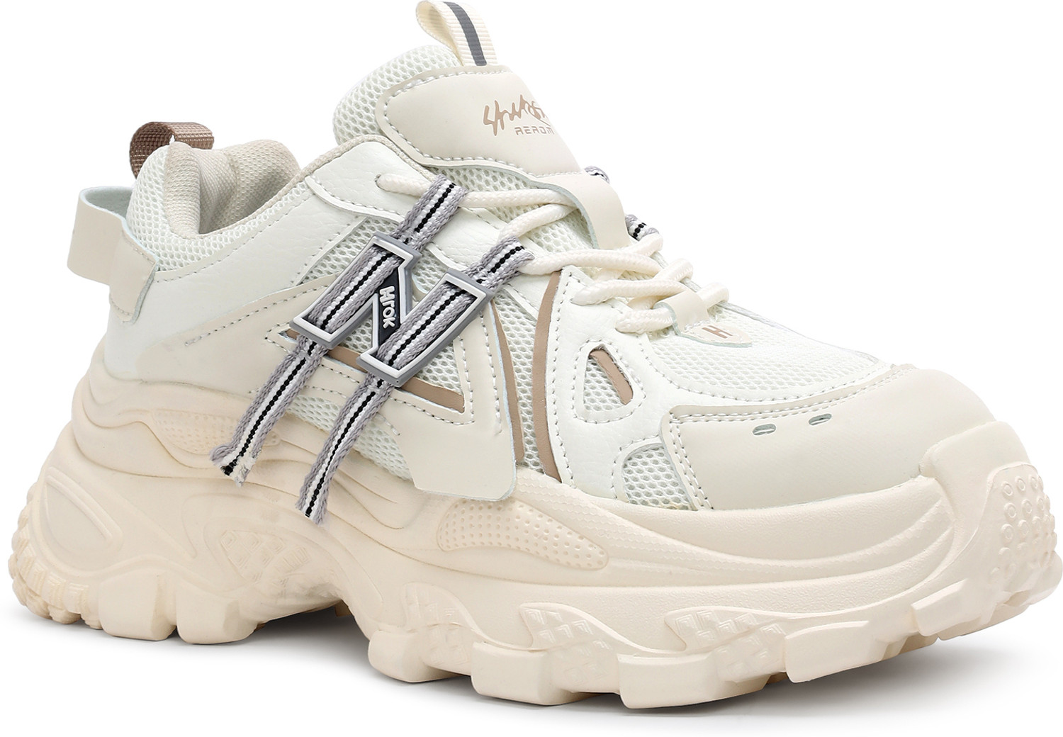 Image of Cassiey Women's Round Toe Lace-Up Casual Sneakers Sneakers For Women