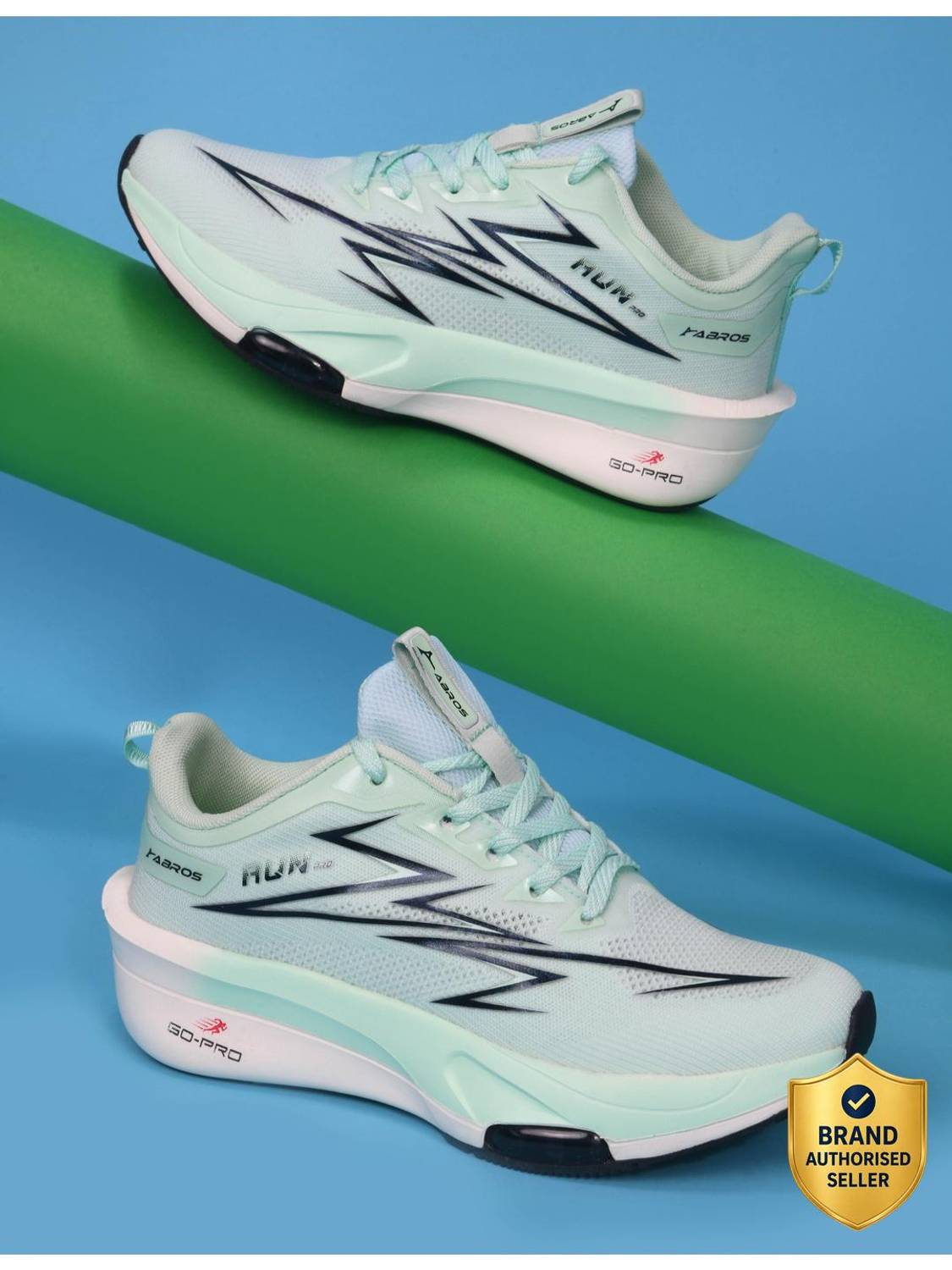 Abros NEUGO-PRO Green Running Shoes For Men - Image 1