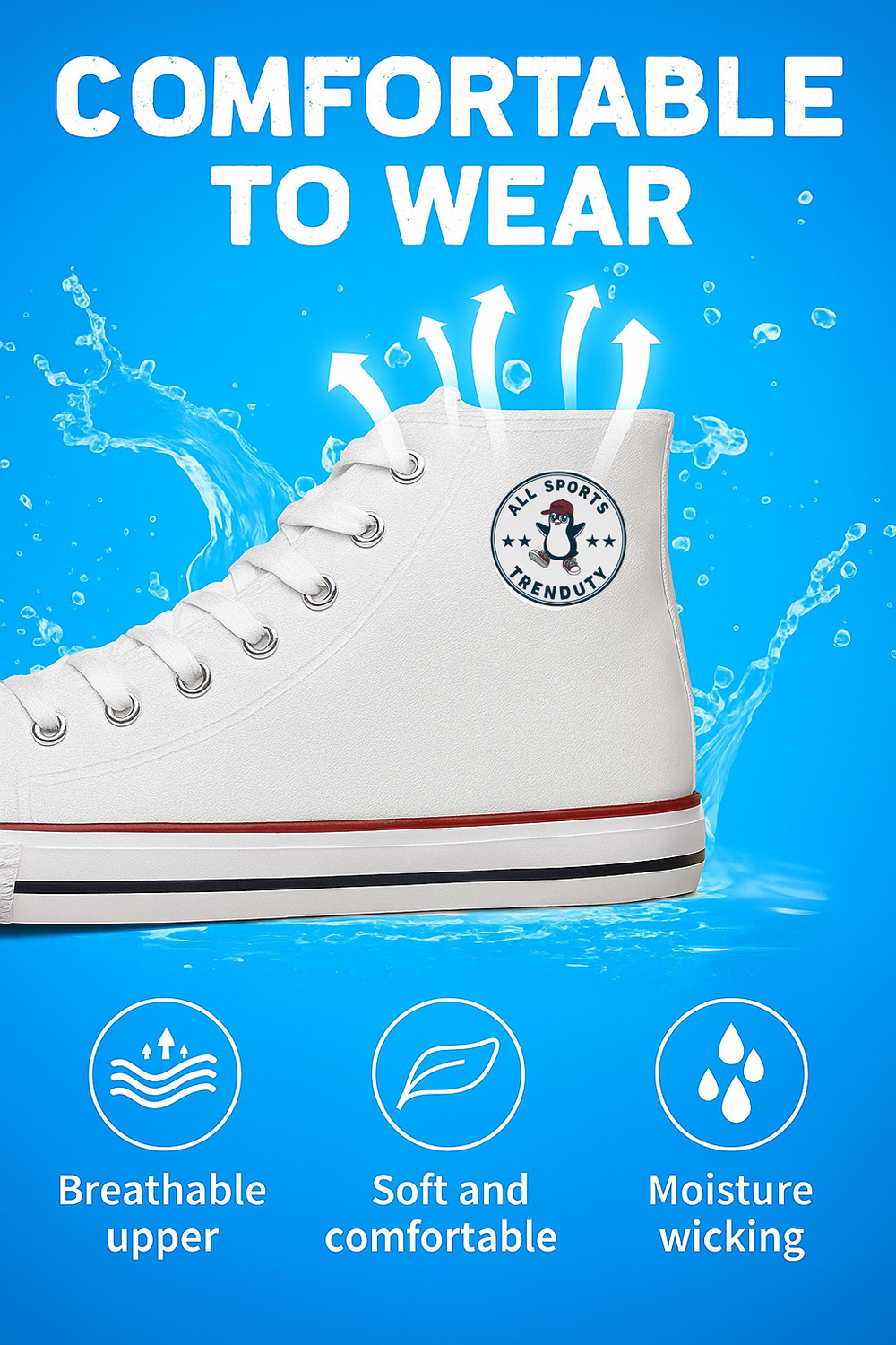Image of TRENDUTY Canvas High top Shoes Sneakers for Women High Tops For Women