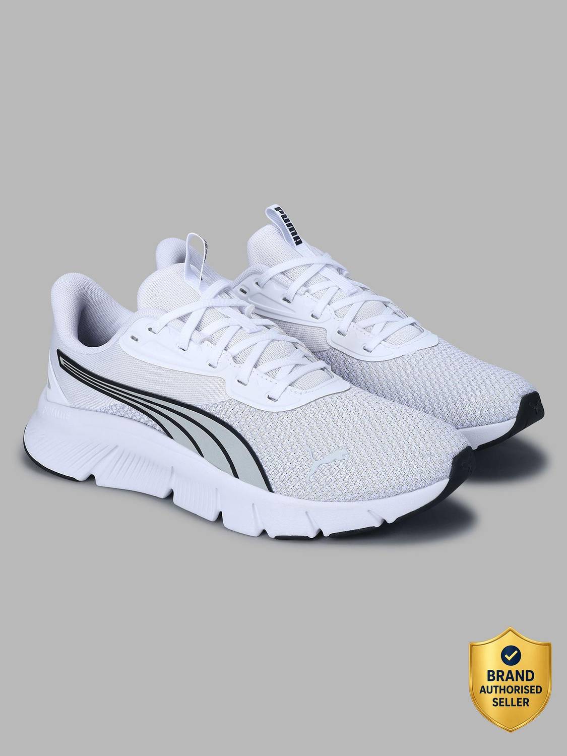 PUMA FlexFocus Lite Modern Knit Running Shoes Men White - Image 1
