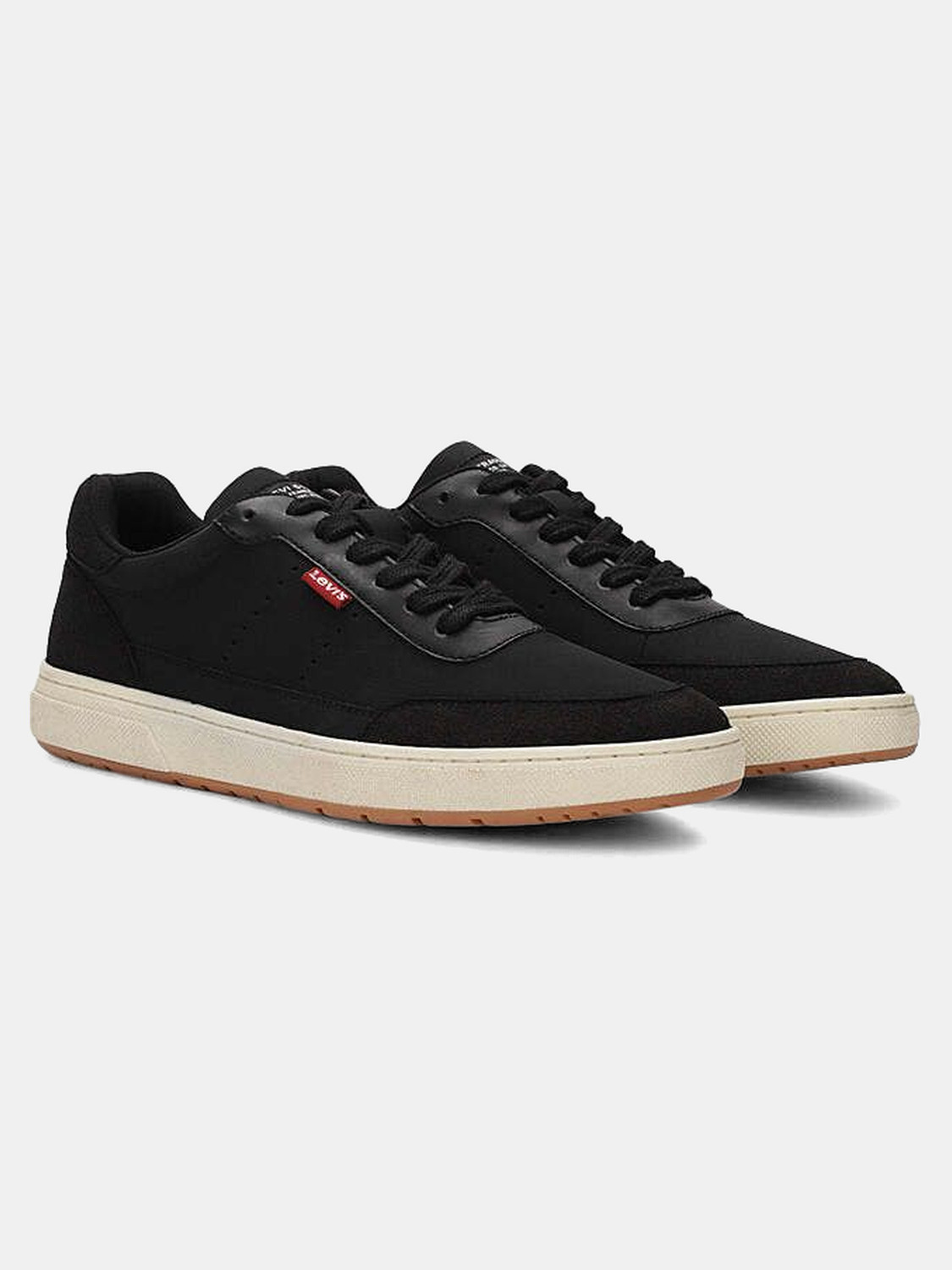 Image of LEVI'S Men's Black Solid Sneakers Sneakers For Men (Black, 6)