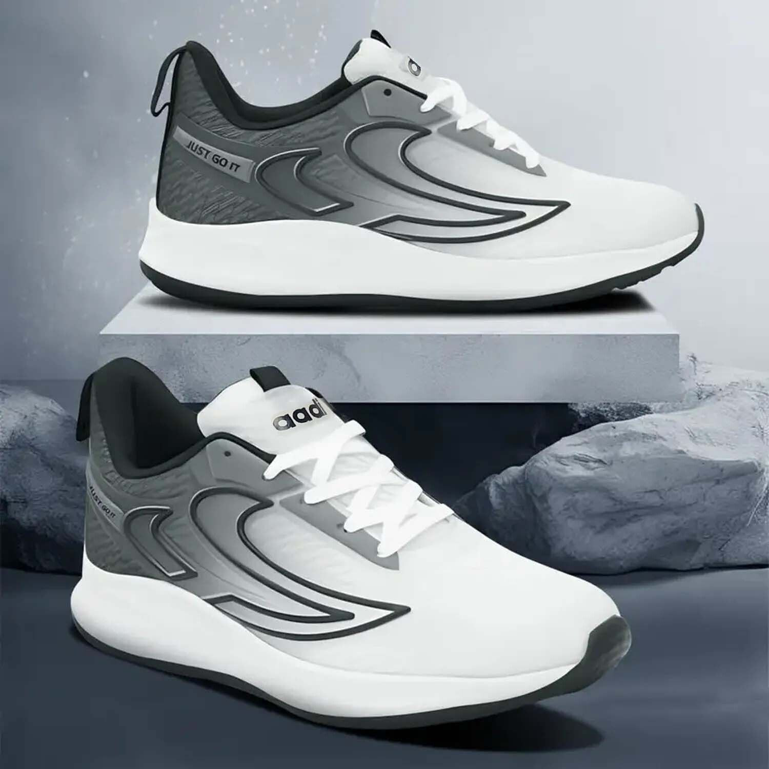 Image of aadi Men's Mesh Comfortable Lightweight Trendy Lace Up Classy Casual Shoes Outdoors For Men