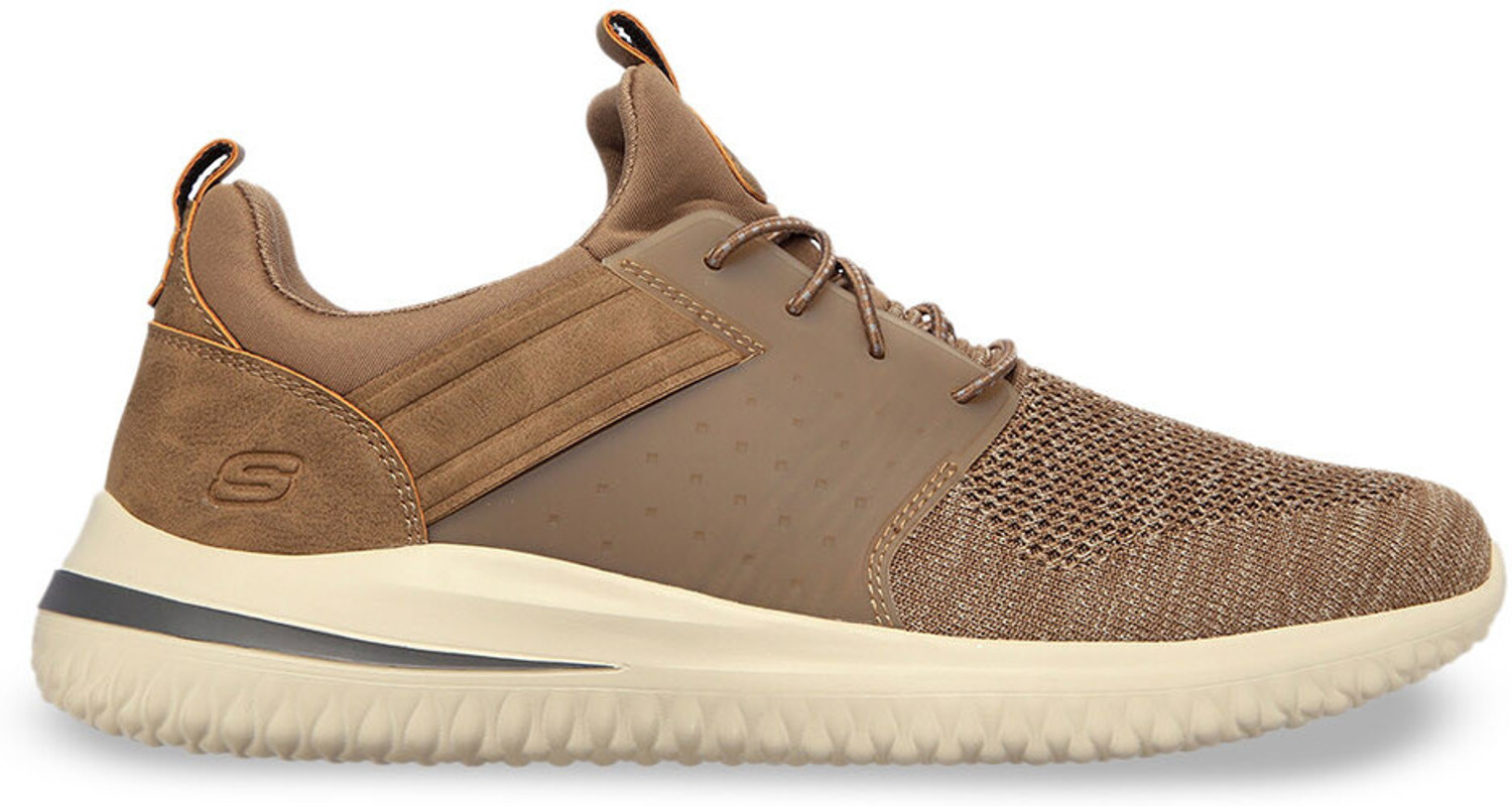Image of Skechers Mens DELSON 3 Khaki Casual Shoes Casuals For Men