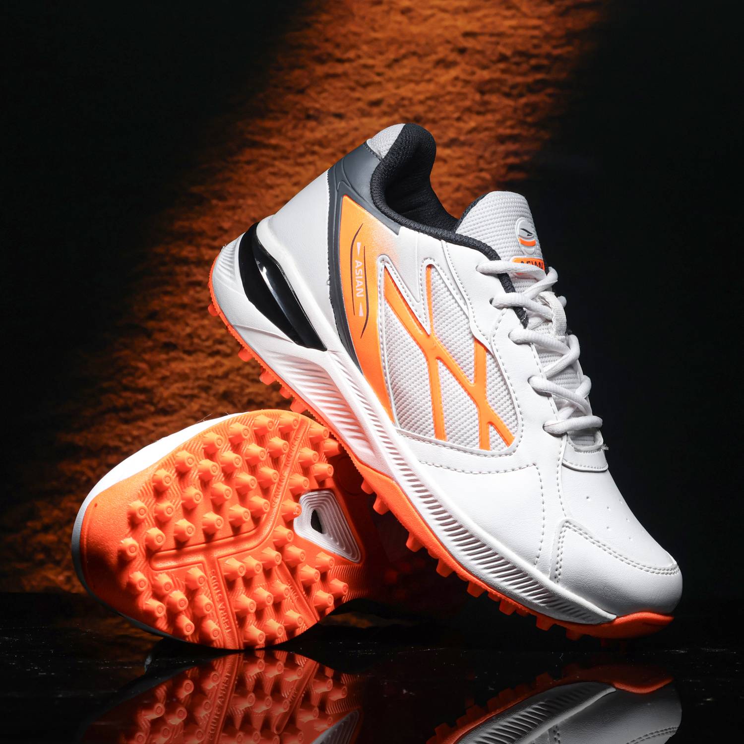 asian All Rounder-02 Men’s Cricket Shoes Spikes | Lightweight Shoes with Traction Grip Cricket Shoes For Men
