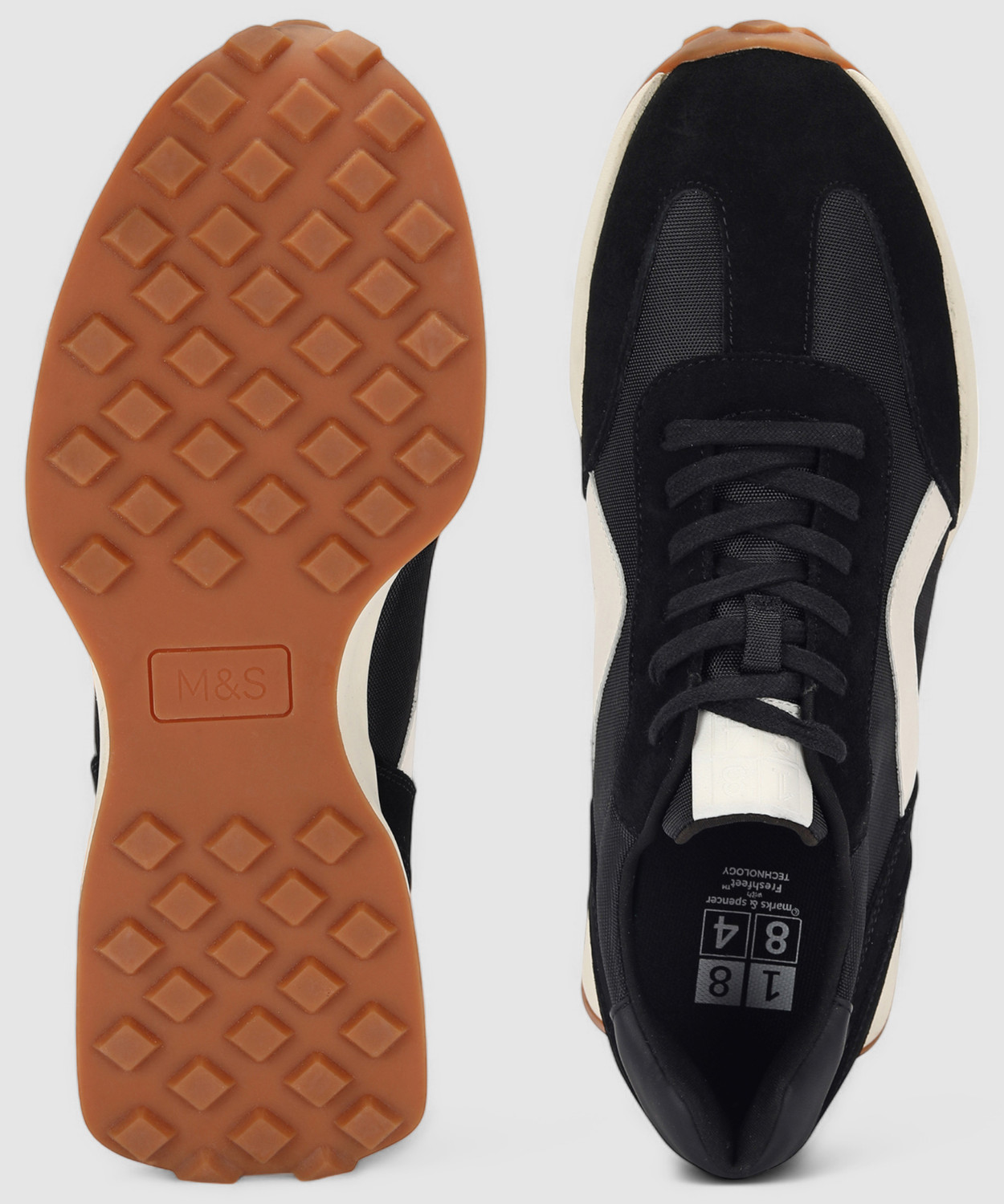 Image of MARKS & SPENCER Sneakers For Men (Black, 7)