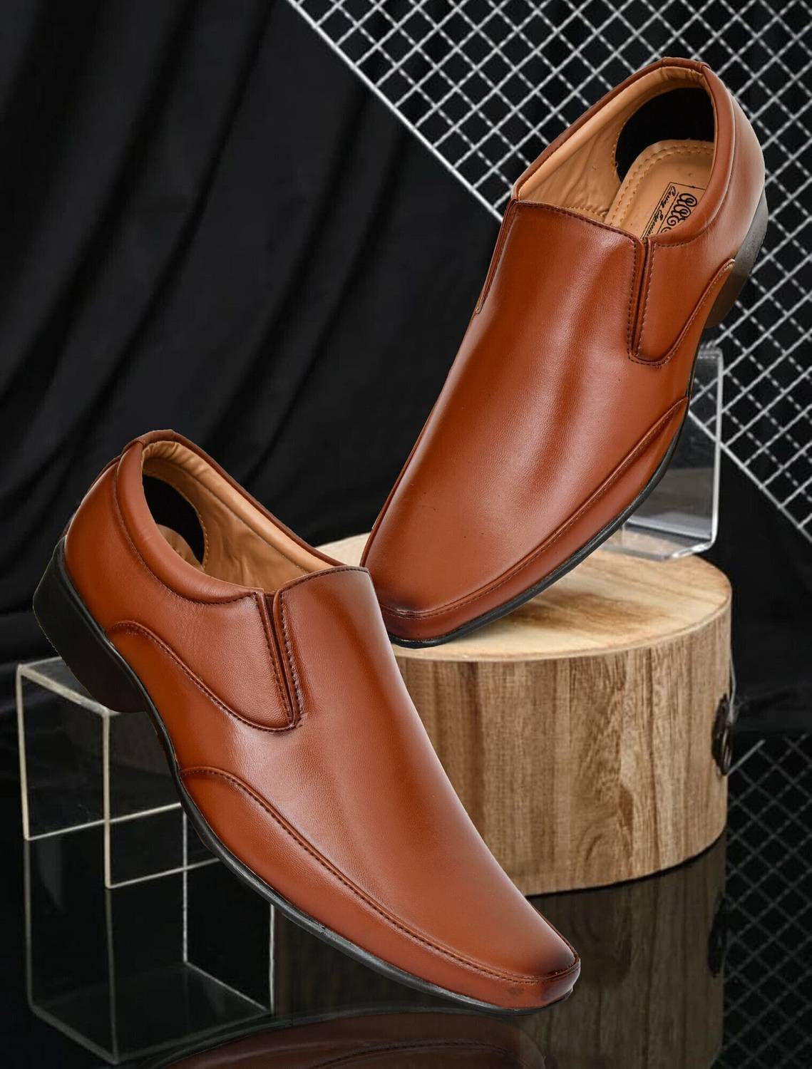 Aaeshu Boys Stylish Comfortable Synthetic Leather Outdoor Office Wear Formal Shoe Slip On For Men