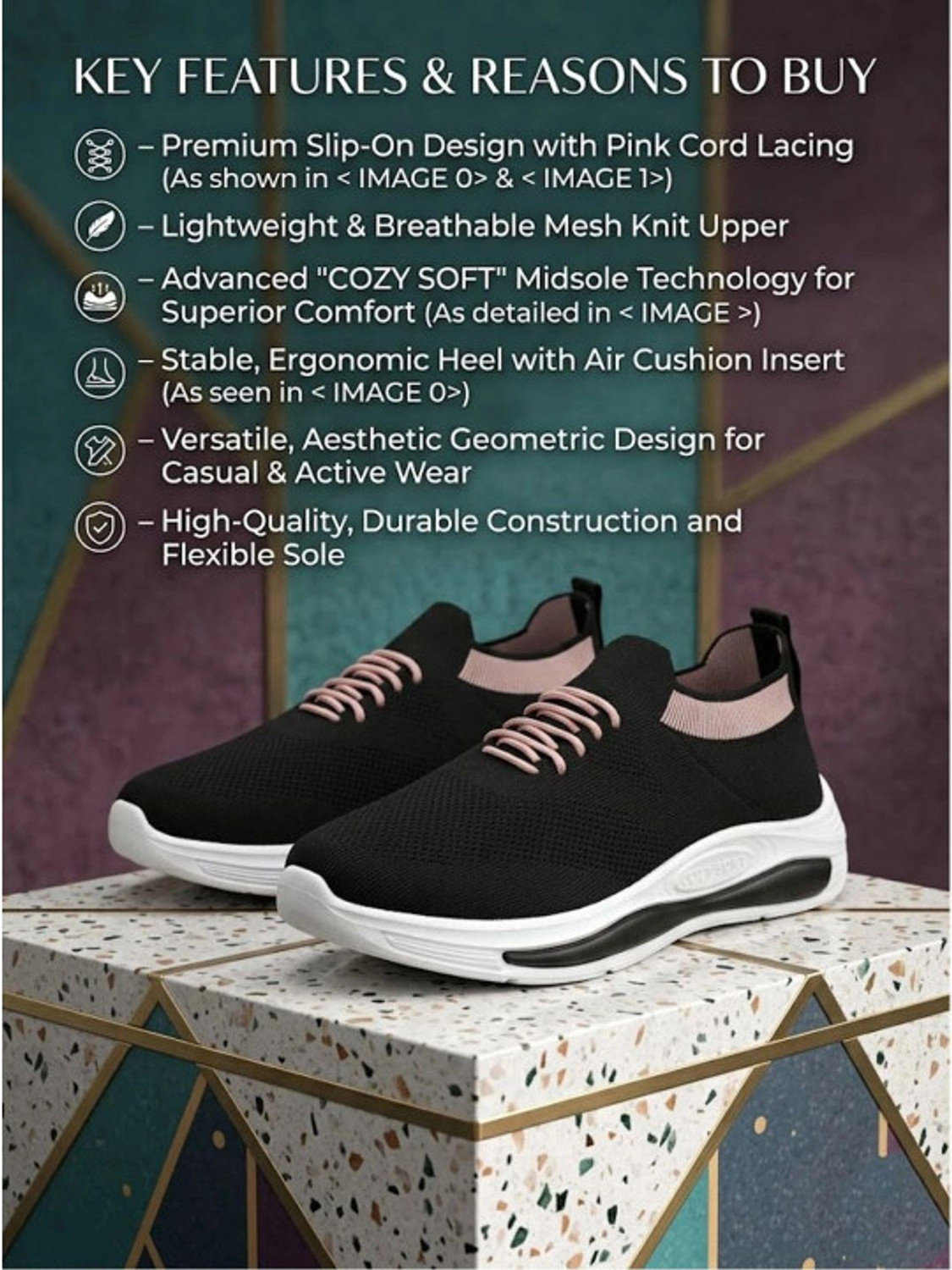 Image of Hsquare Lilly.21 Walking Shoes For Women