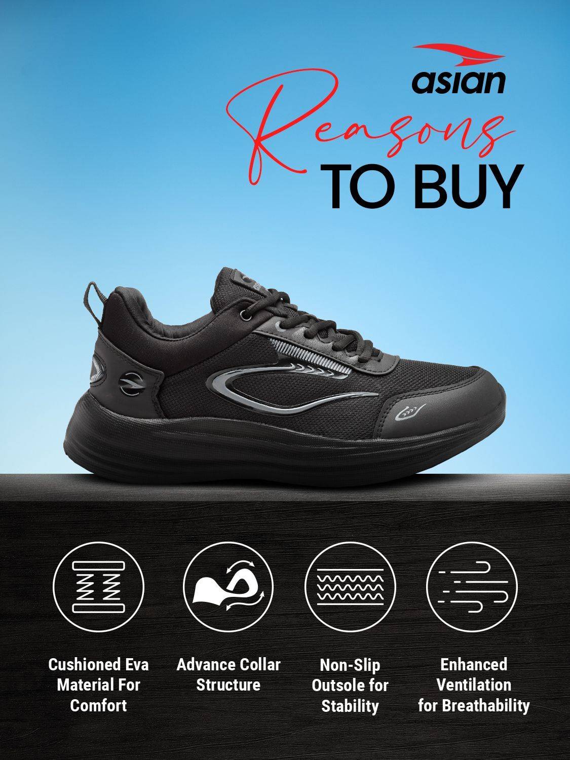 asian ORBIT-01 Men's Running Shoes - Image 3
