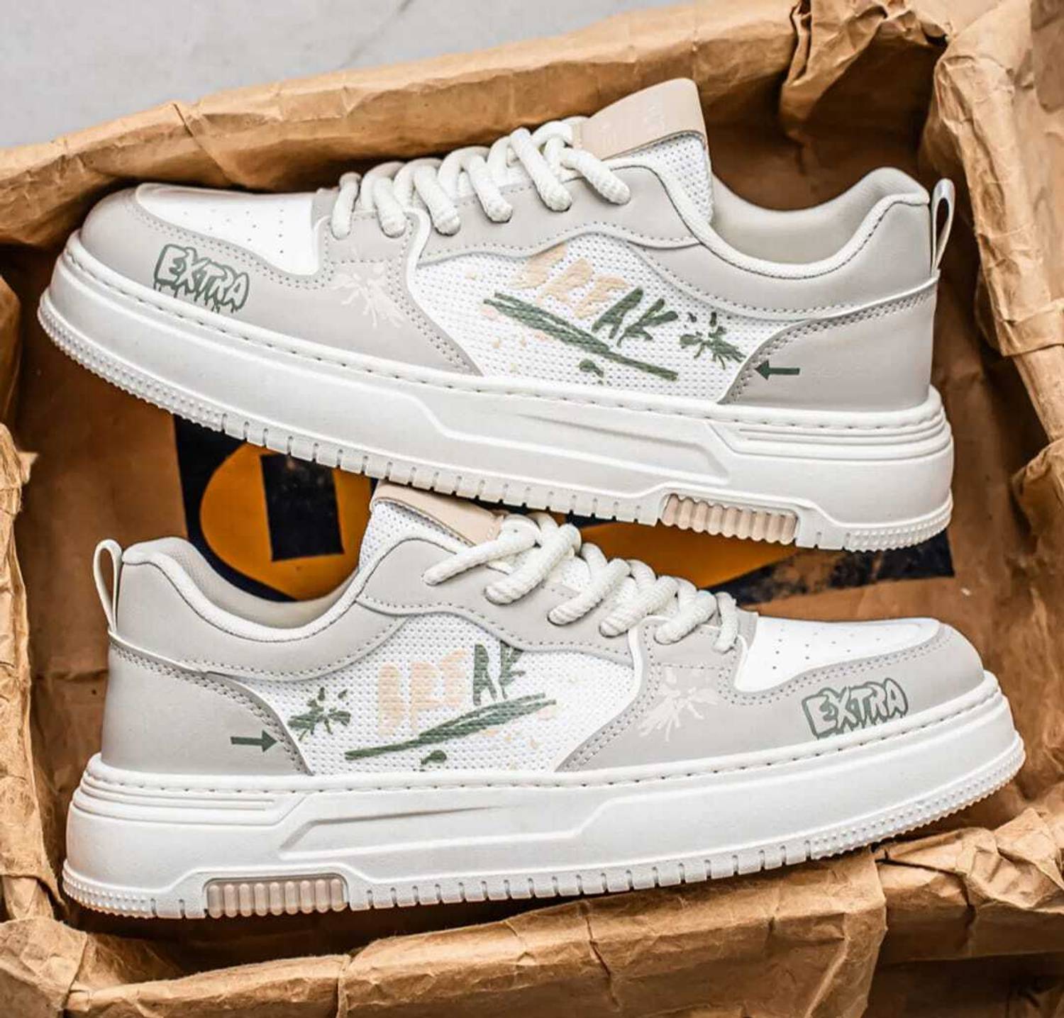 tigonis White Unisex Sneakers - Image 1
