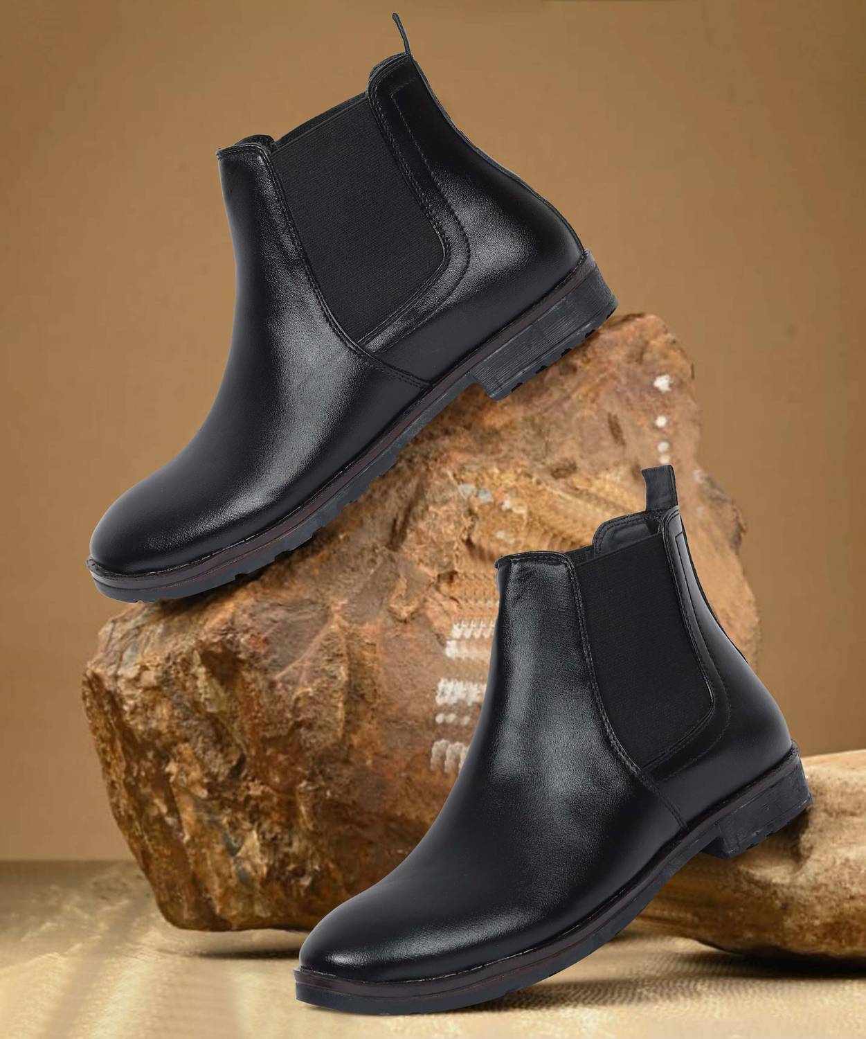 BRANDIGO Men's Synthetic Leather Chelsea Boots - Image 1