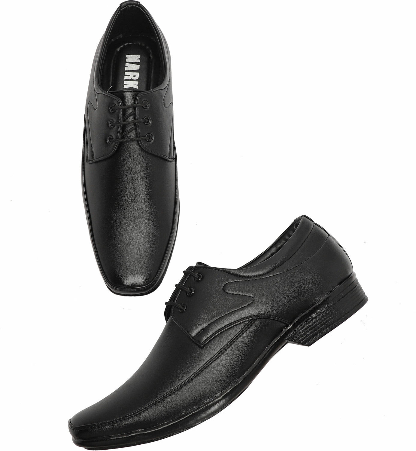 Image of NARKI Formal Shoes for Men | Black Formal Shoes | High Heel | Office & Official Wear Derby For Men