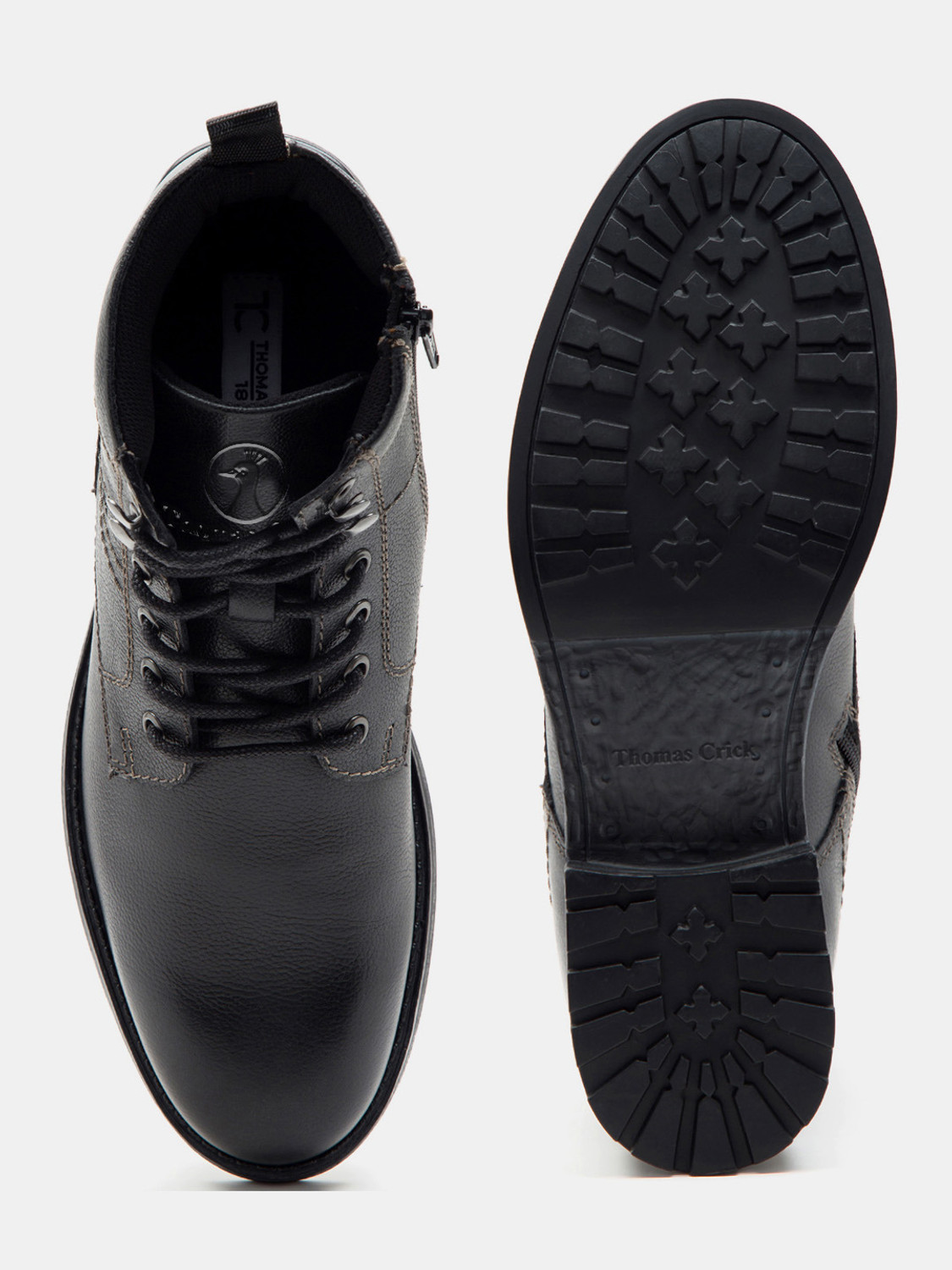 Image of THOMAS CRICK Ultimate Durable Stylish Outdoor Leather Biker Boots For Men