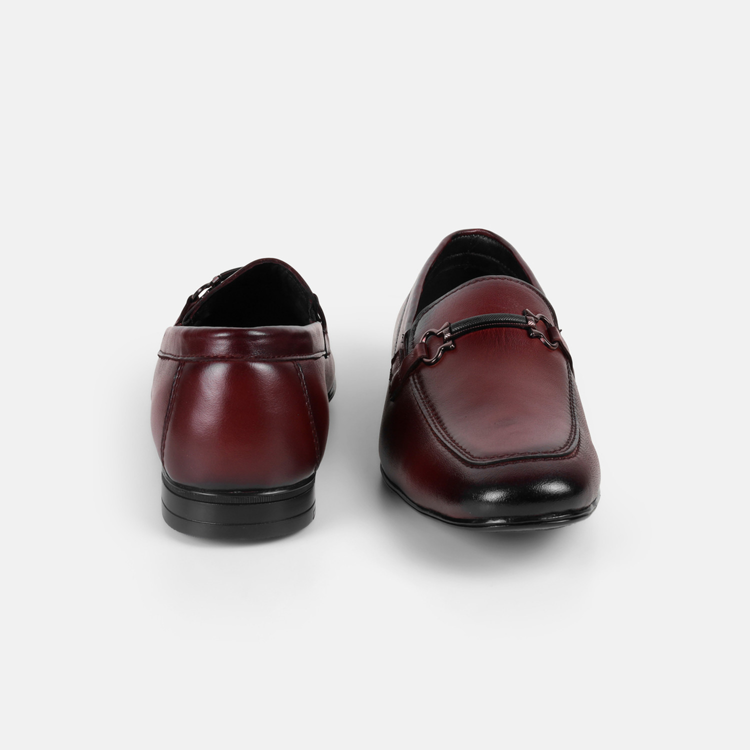 Image of MOCHI Men's Maroon Slip On closure Formal - Slip On with Low Heel Slip On For Men