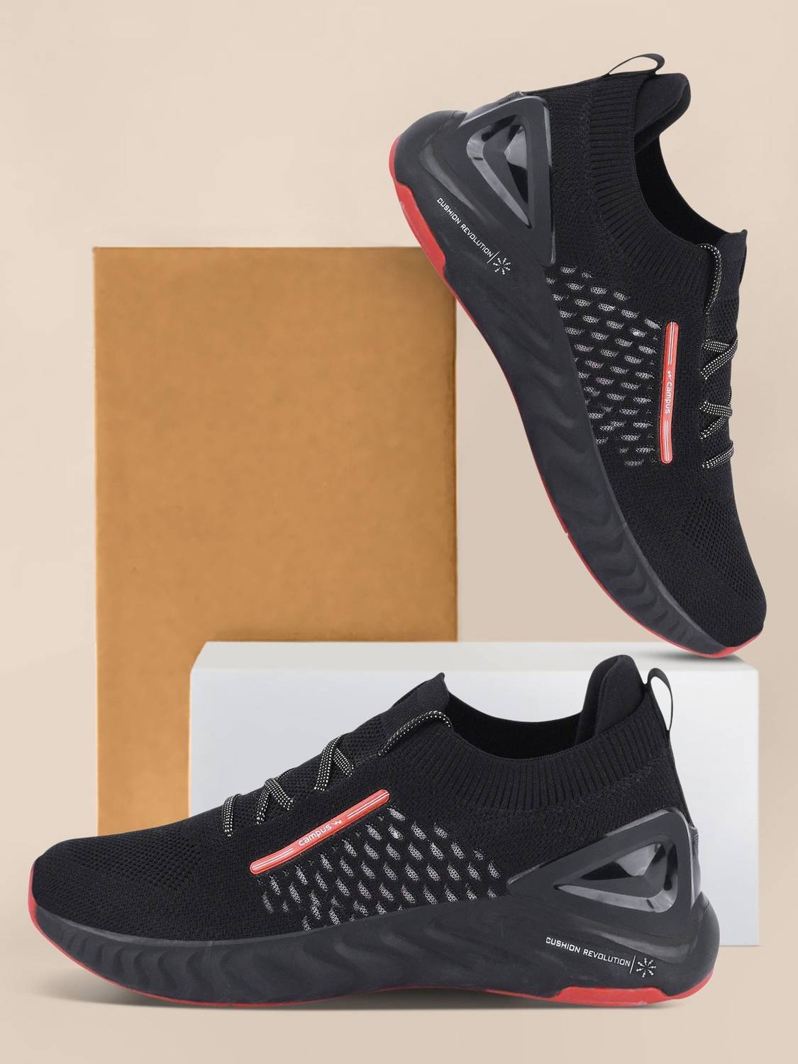 CAMPUS STREET-RUN Men's Black Running Shoes - Image 3