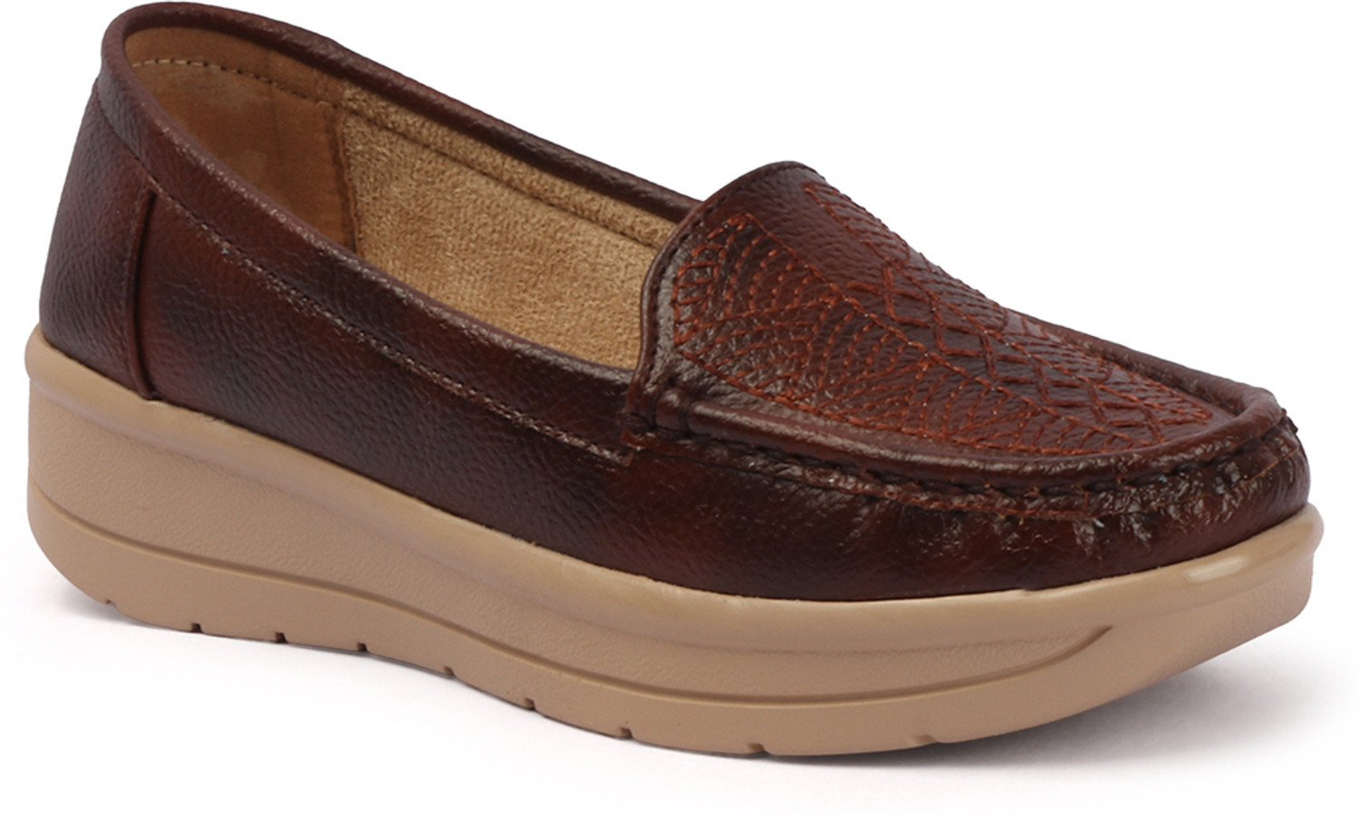 Image of Dressberry Women Leather casual loafers with soft insole comfortable Loafers For Women
