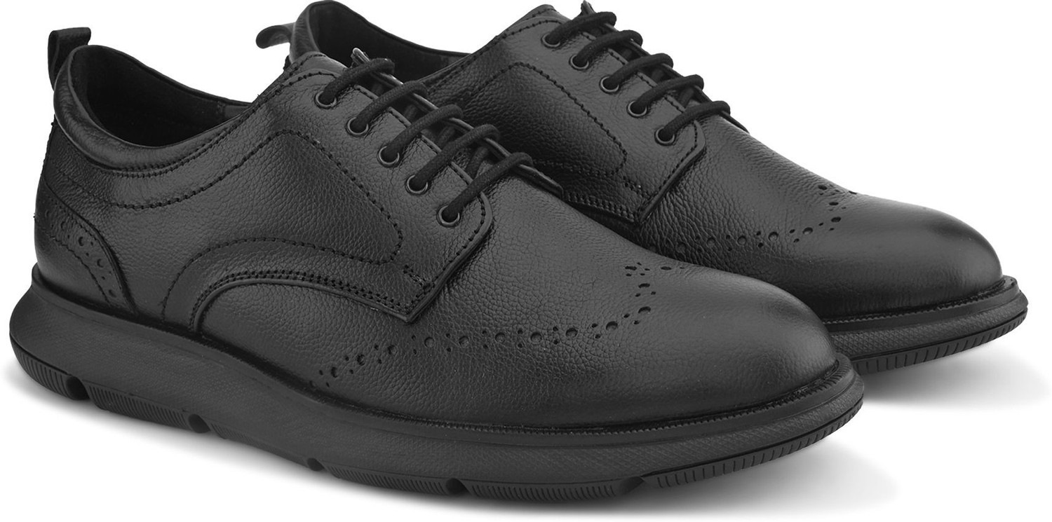 Image of VONTONY VT 605 Black Brogues For Men