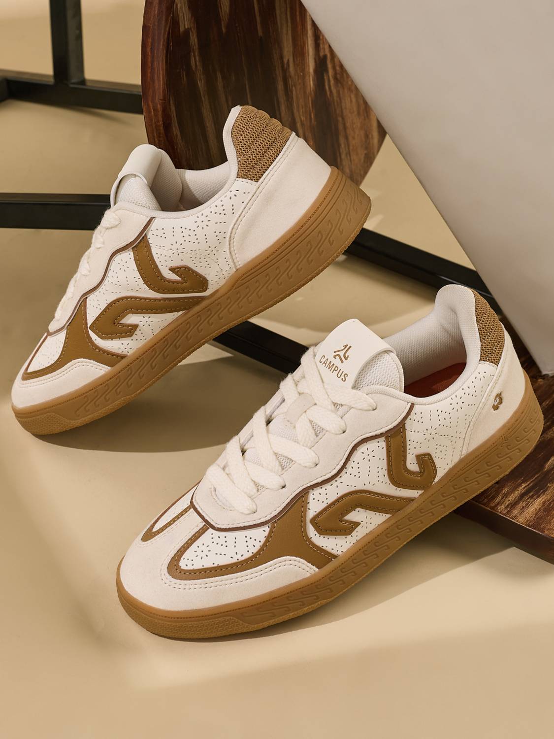 CAMPUS BELL Women White Sneakers - Image 1
