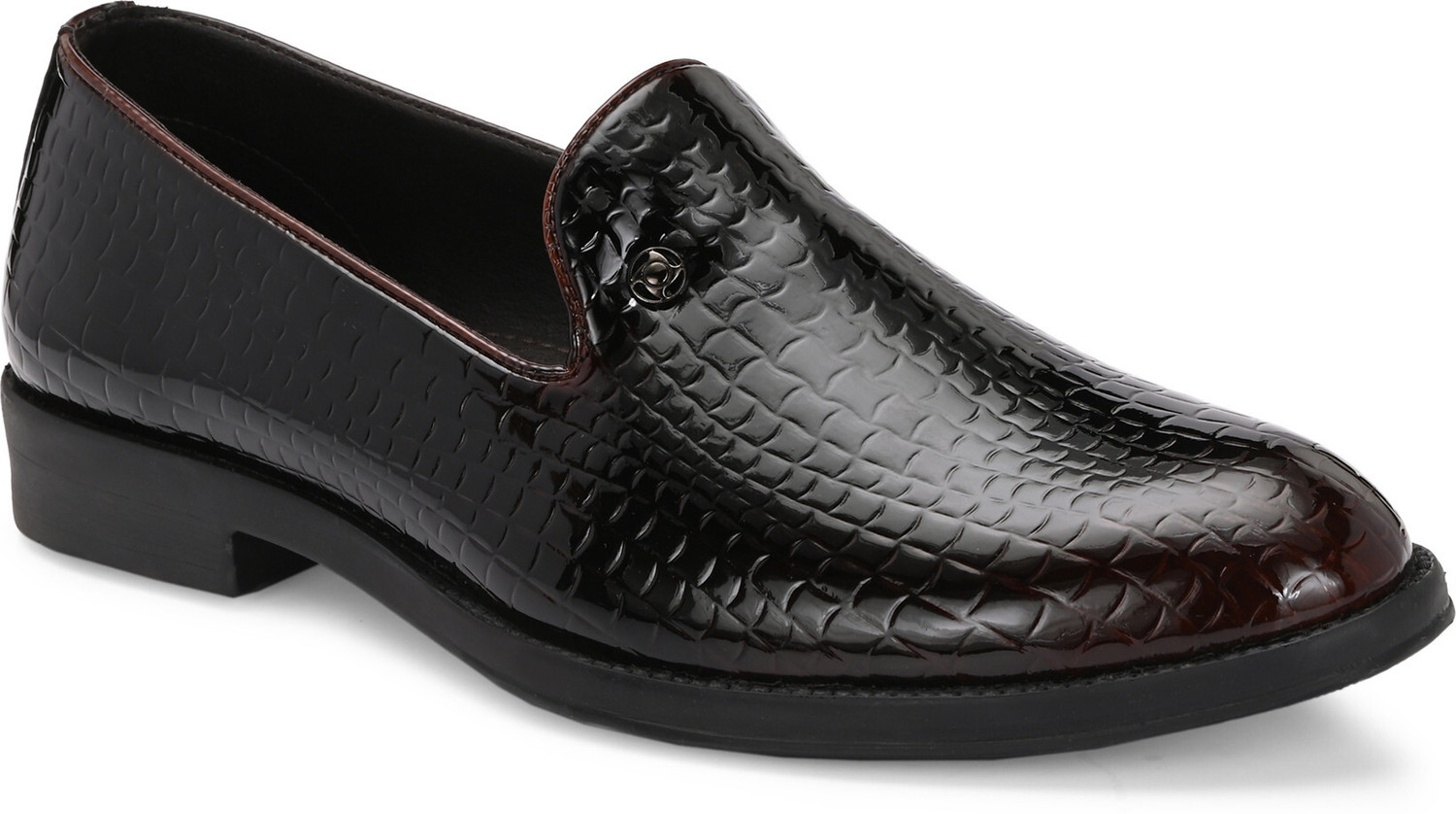 Image of INVICTUS Invictus Men Brown Faux Leather Formal Slip On Loafers Slip On For Men