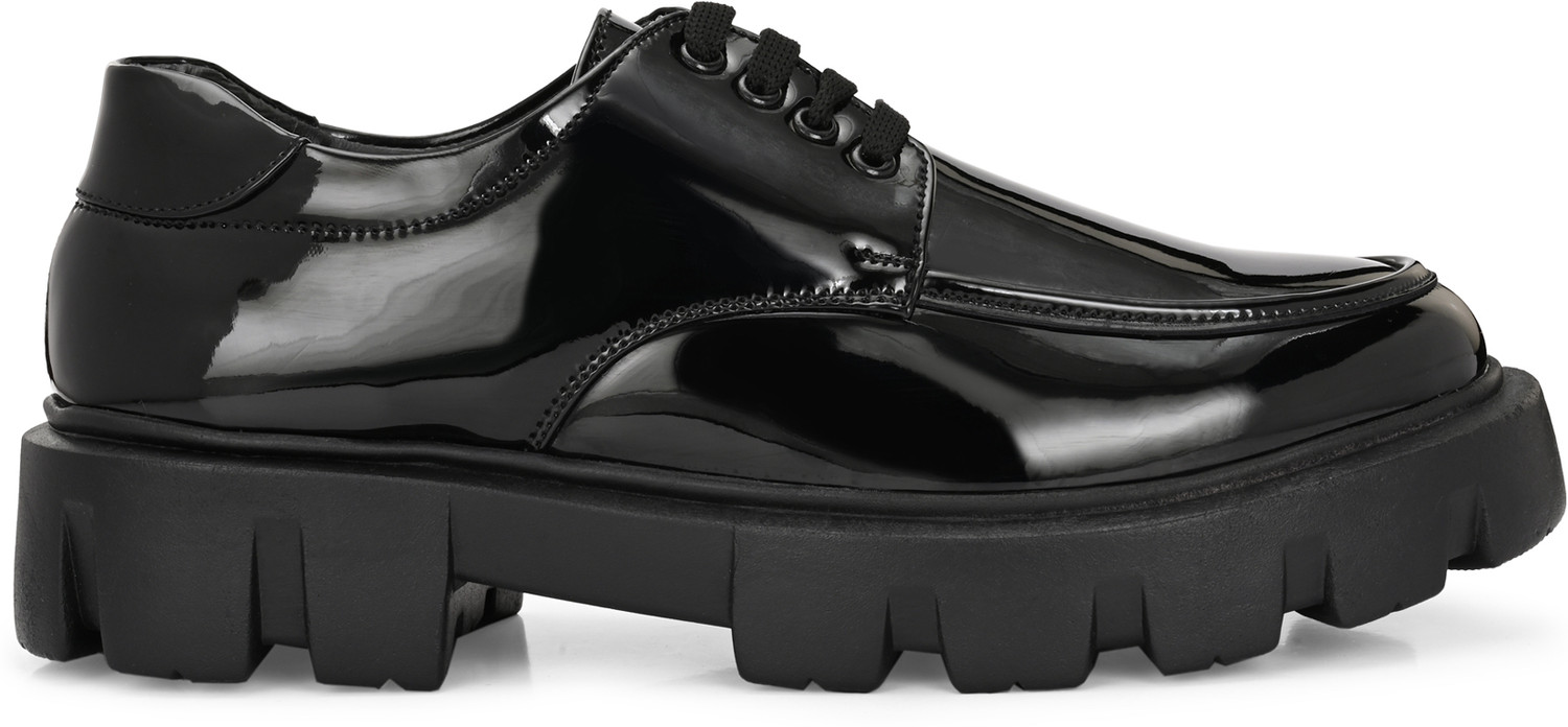 Image of leo's Fitness shoes Leo Chunky Patent Casual Shoes for Office, Party & Everyday Wear Casuals For Men