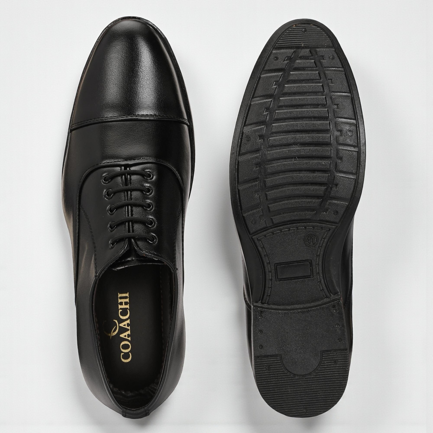 Image of Coaachi Men's Formal Shoes with Synthetic Leather Upper & TPR Sole Oxford For Men