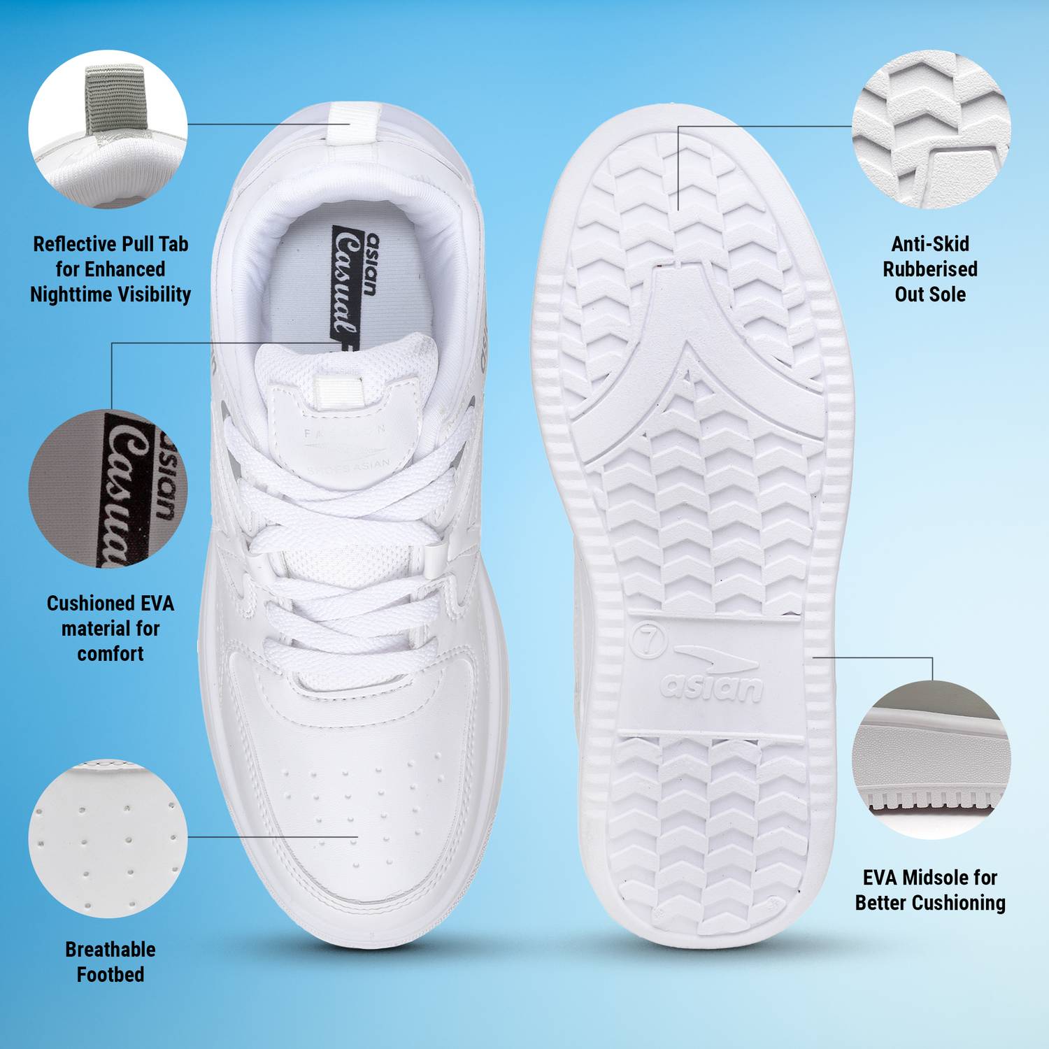 asian Moscow-01 s Loafers White - Image 3