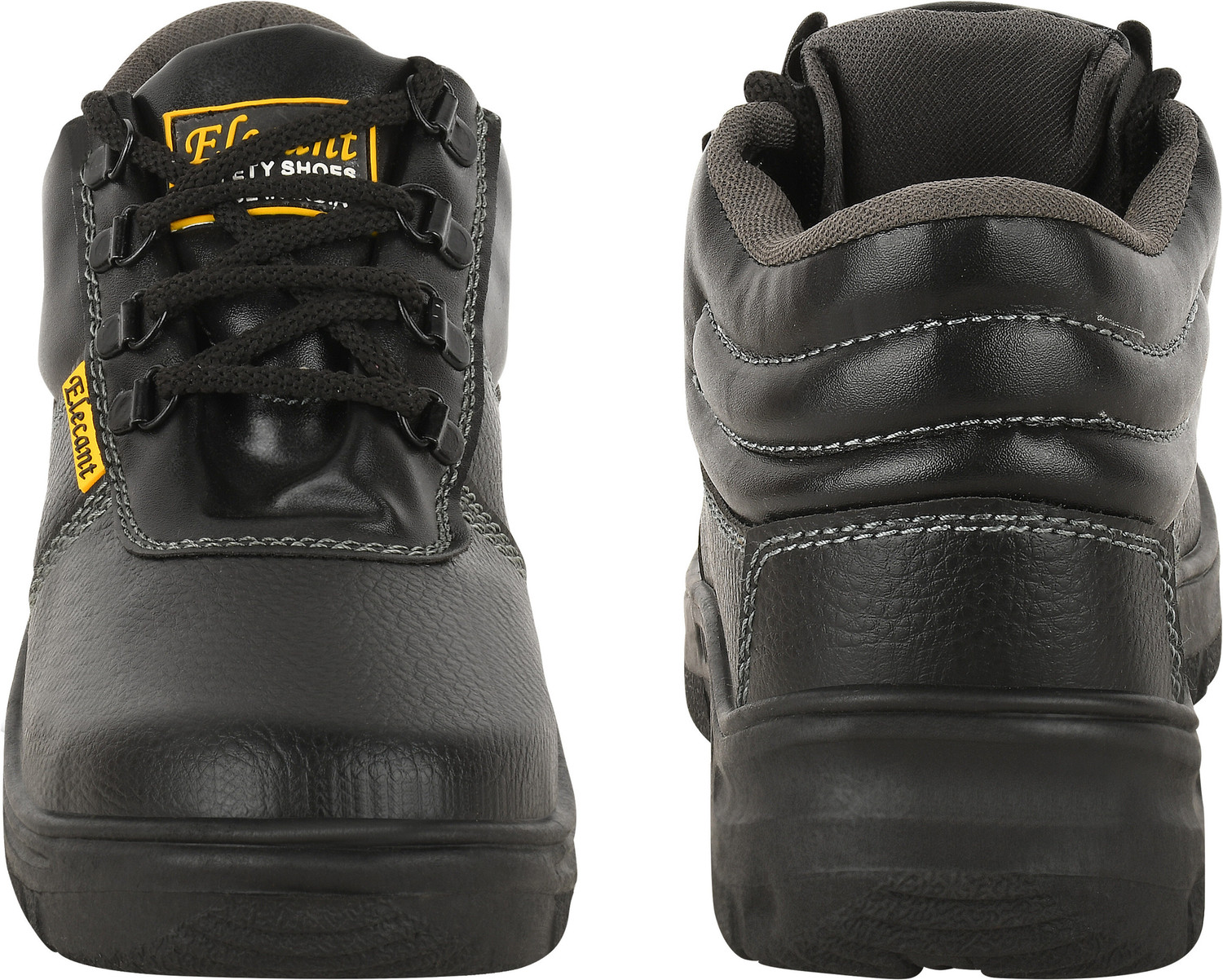 Image of Elecant PVC Sole Industrial Safety Shoes With Steel Toe Protection Boots For Men