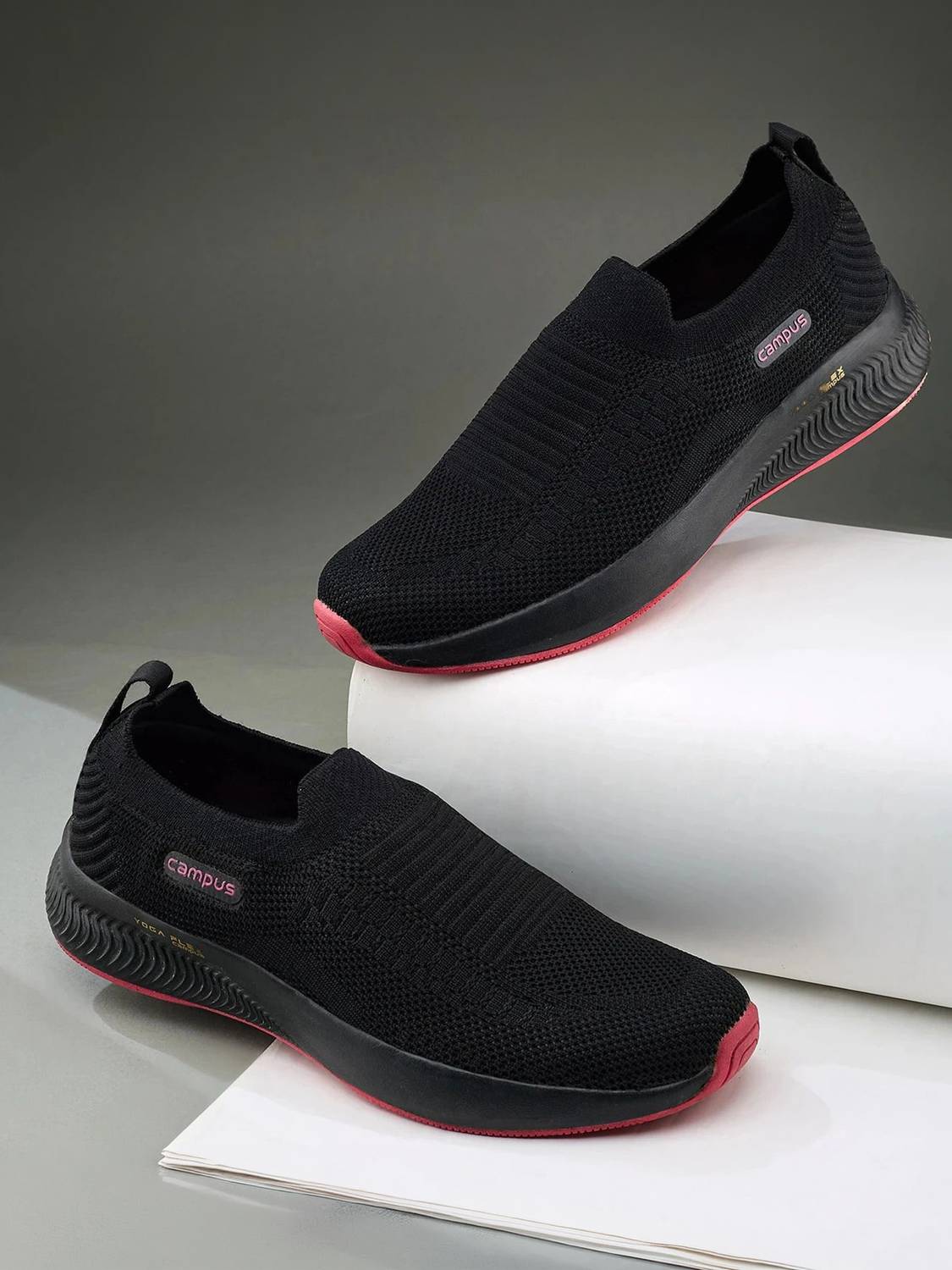 CAMPUS ANNIE Women's Casual Shoes Sock-Like Fit Integrated Fo