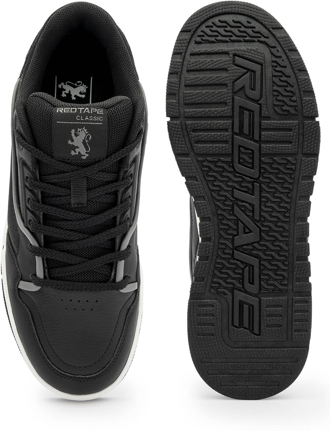 RED TAPE Men's Low Cut Sneaker in Black - Image 5