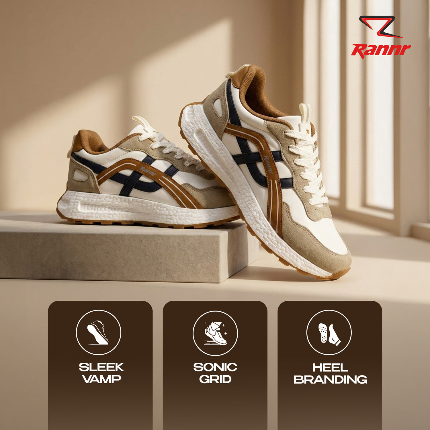 Image of Rannr Gravix 4007 Sneakers For Men (Multicolor, 9)