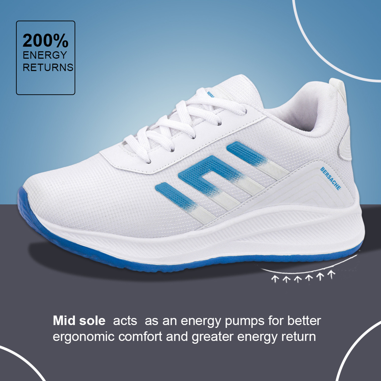 Image of BERSACHE Casual Sneaker shoe for Men|Cushioned Insole,Slip-Resistance Casuals For Men Sneakers For Men