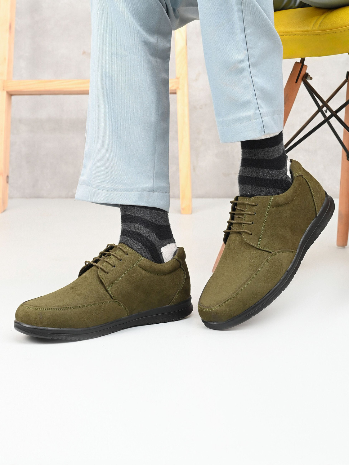 Image of PROVOGUE Tan Casual Shoes For Men Casuals For Men