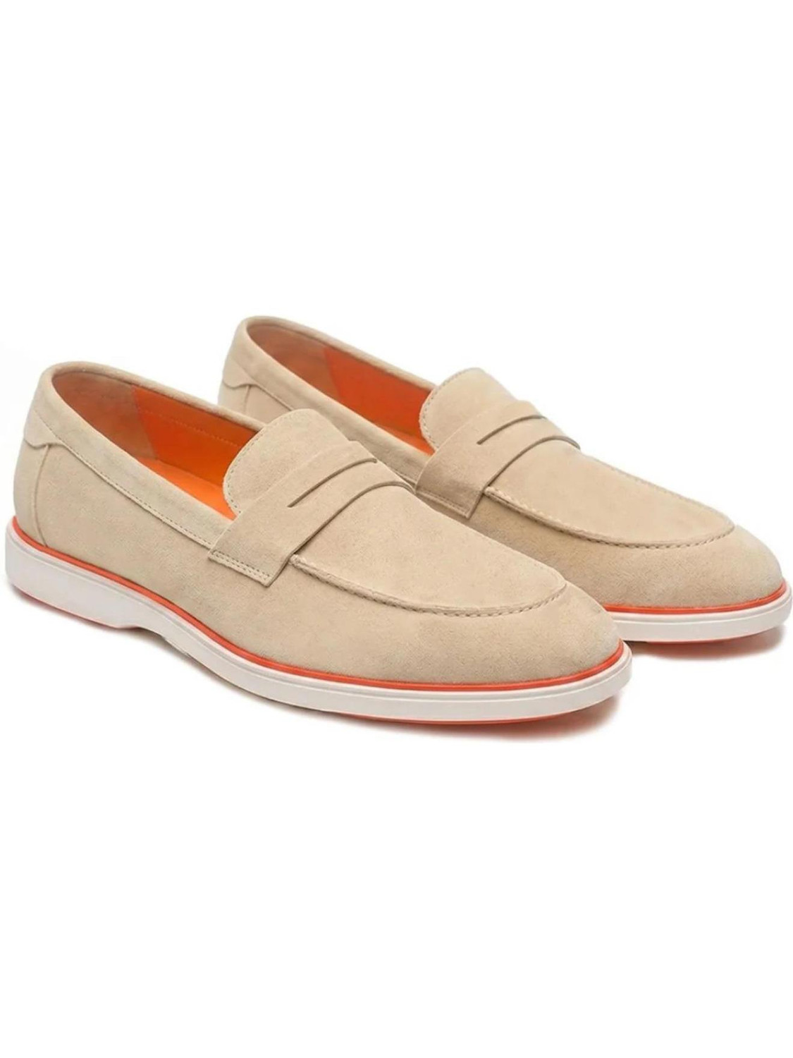 Image of Hayes London Italian Suede Leather Casual Slip-On, Lightweight & Breathable Summer Wear Loafers For Men