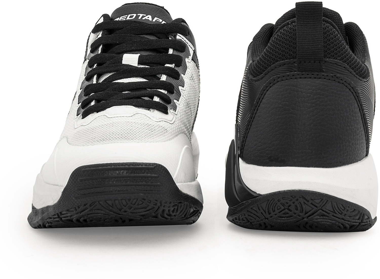 Image of RED TAPE Lifestyle Basketball Shoes for Men in Black White | Lifestyle Casual Shoes Sneakers For Men