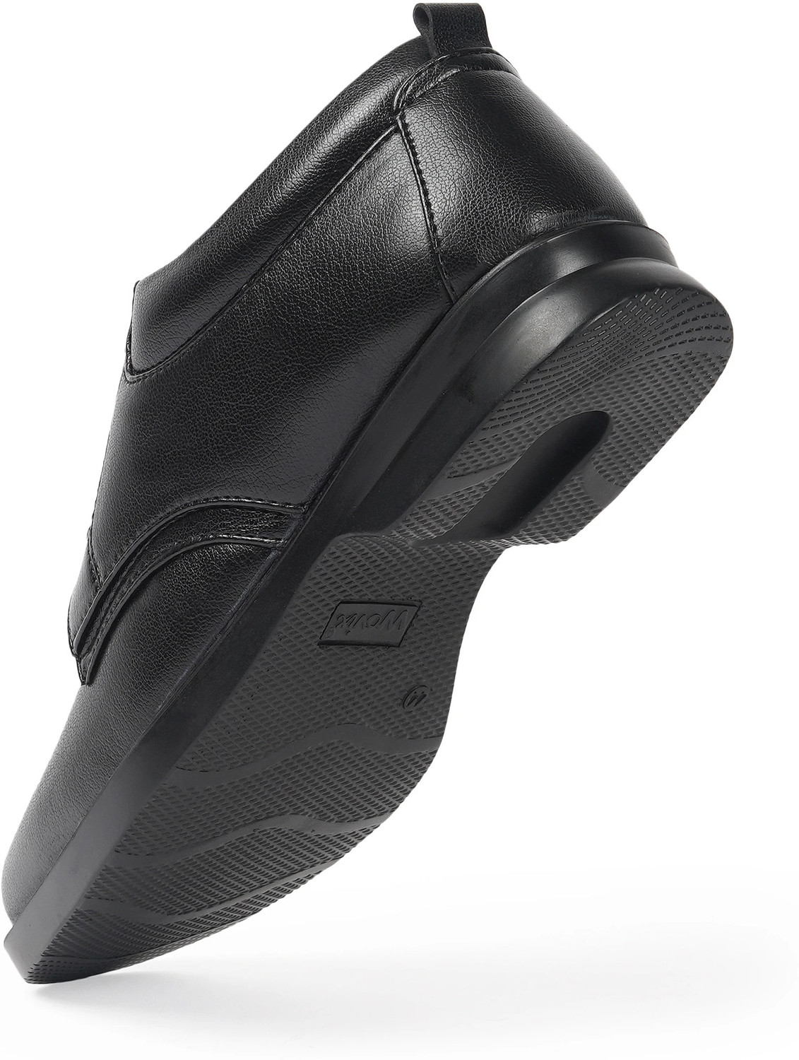 Image of leacom Mens Black Formal Shoes Comfort & Lightweight boots Lace Up For Men