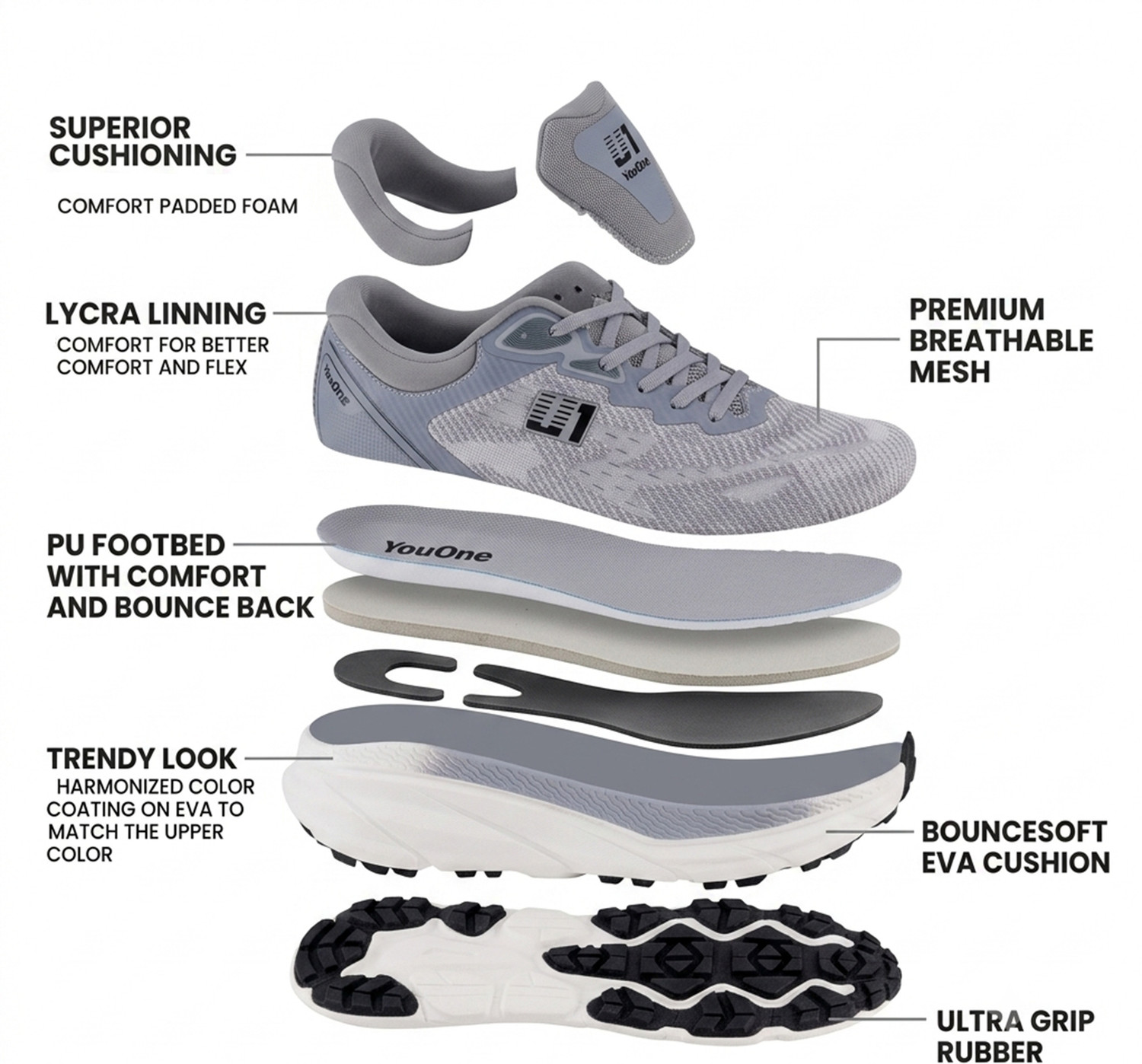 Image of Youone Altiora Running Shoe for Mens Running Shoes For Men