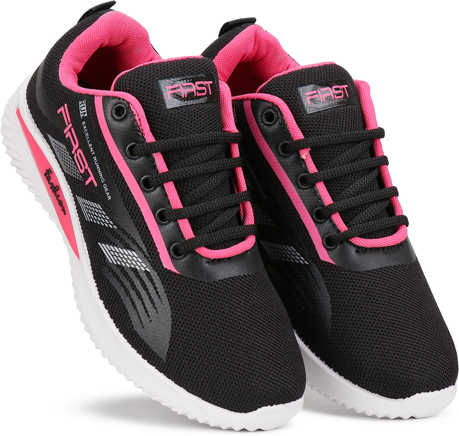 Image of World Wear Footwear Stylish Lightweight Sports Running Shoes for Women | Breathable Comfort Walking Shoes For Women (Black, 3)