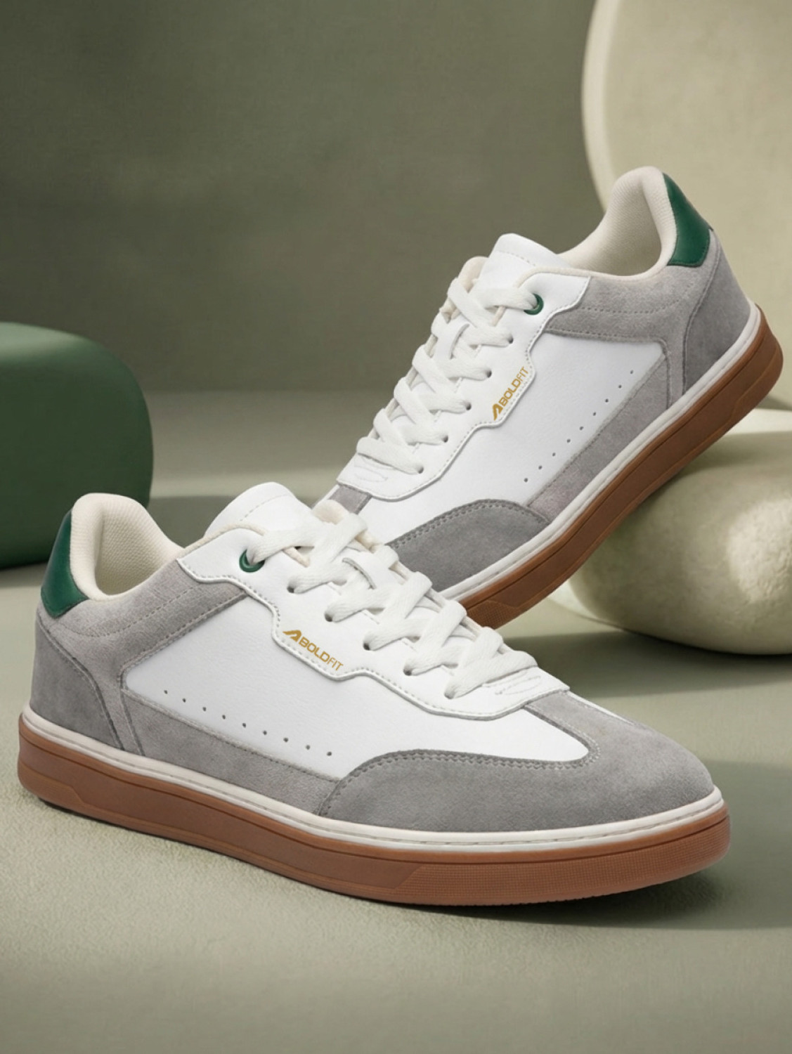 Image of BOLDFIT Men Klunys Sneakers for Men | Casual Stylish Shoes|Premium PU Leather|TPR Sole Sneakers For Men