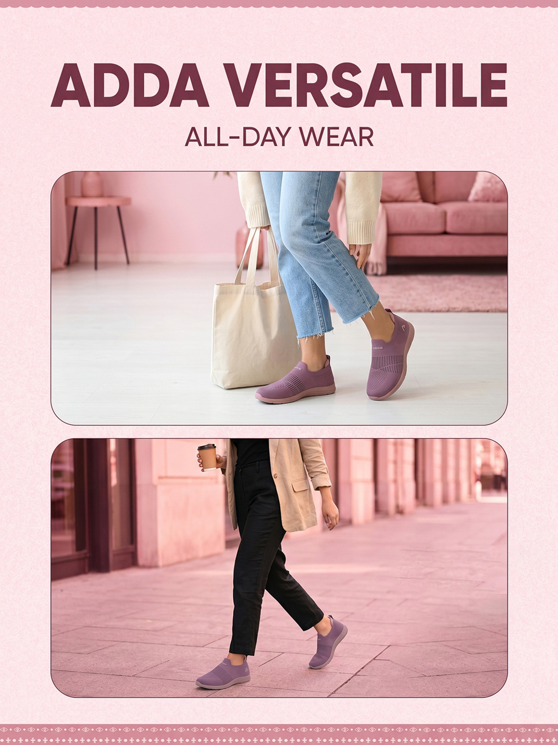 Image of Adda Casuals For Women (Purple, 8)