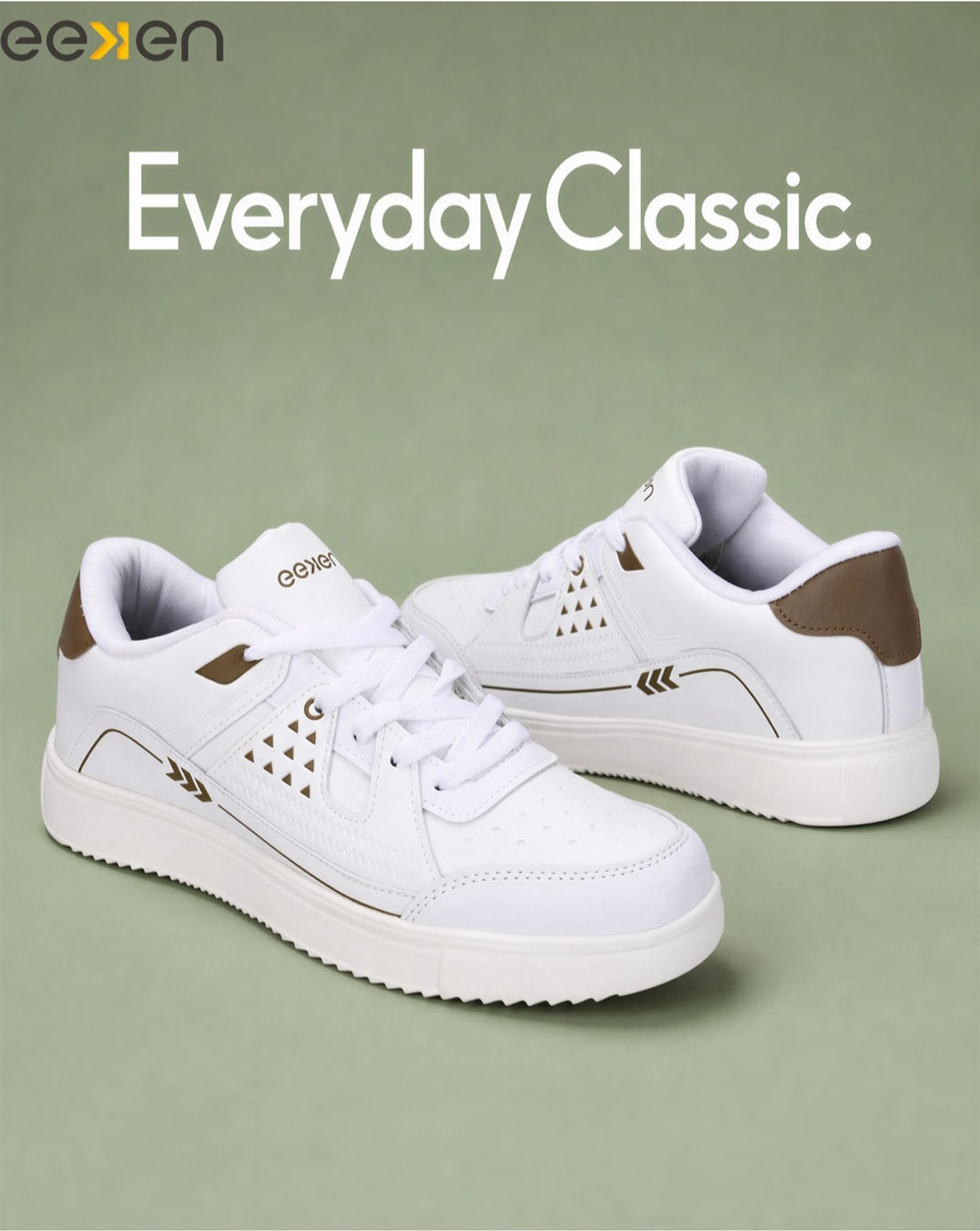Image of Paragon Eeken Men Casual Comfortable Cushioned Sneakers for Daily Outdoor Wear Sneakers For Men (White, 7)