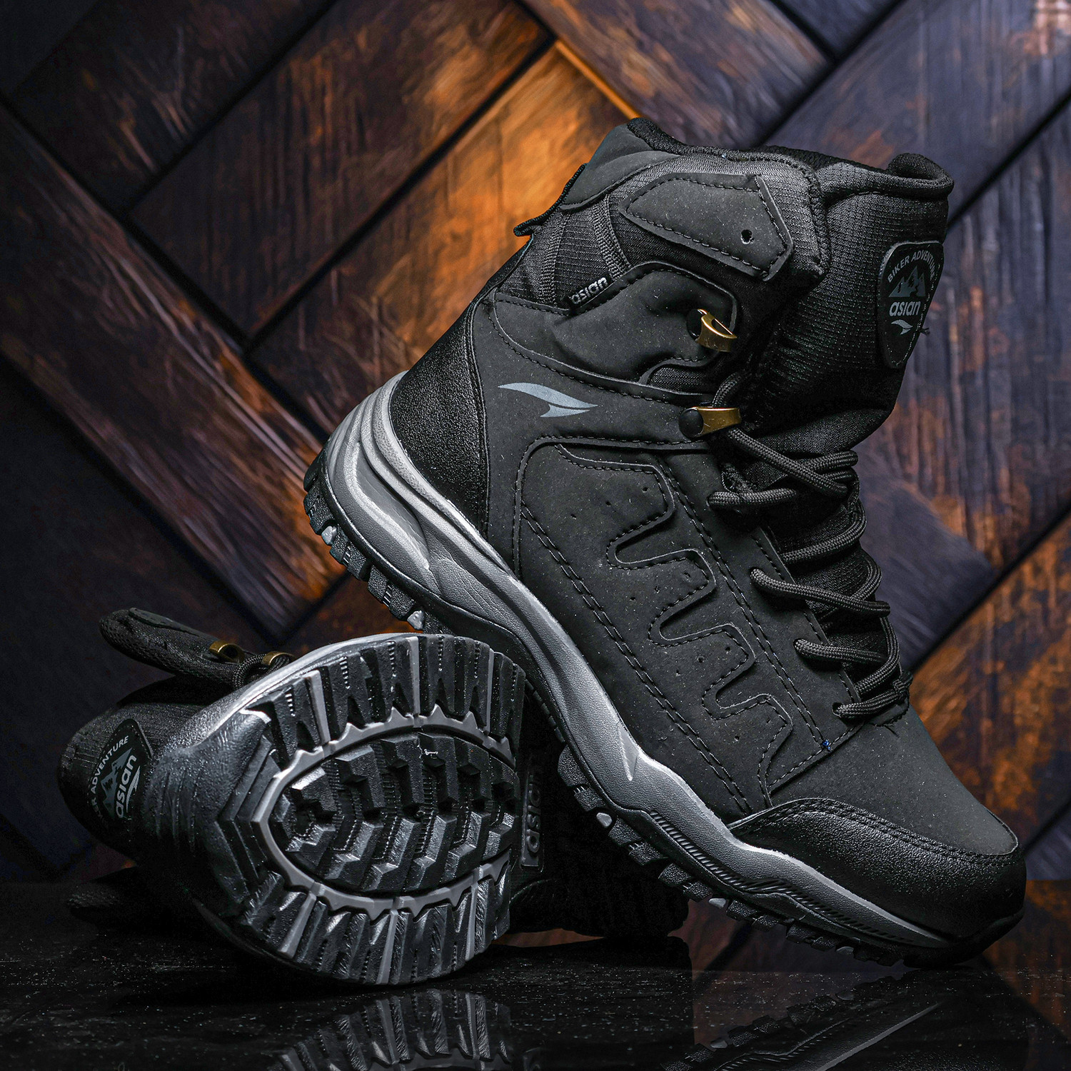 Image of asian Explorer-01 Men's High Ankle Biking Shoes with Rugged Grip Outsole High Tops For Men