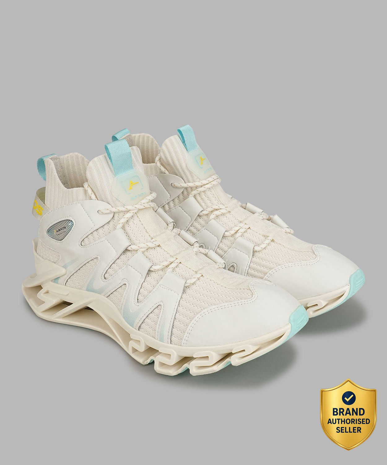 Image of Abros ATOMISED High-Top Casual Sneakers for Men | Breathable Knitted Upper, TPU Sole Sneakers For Men