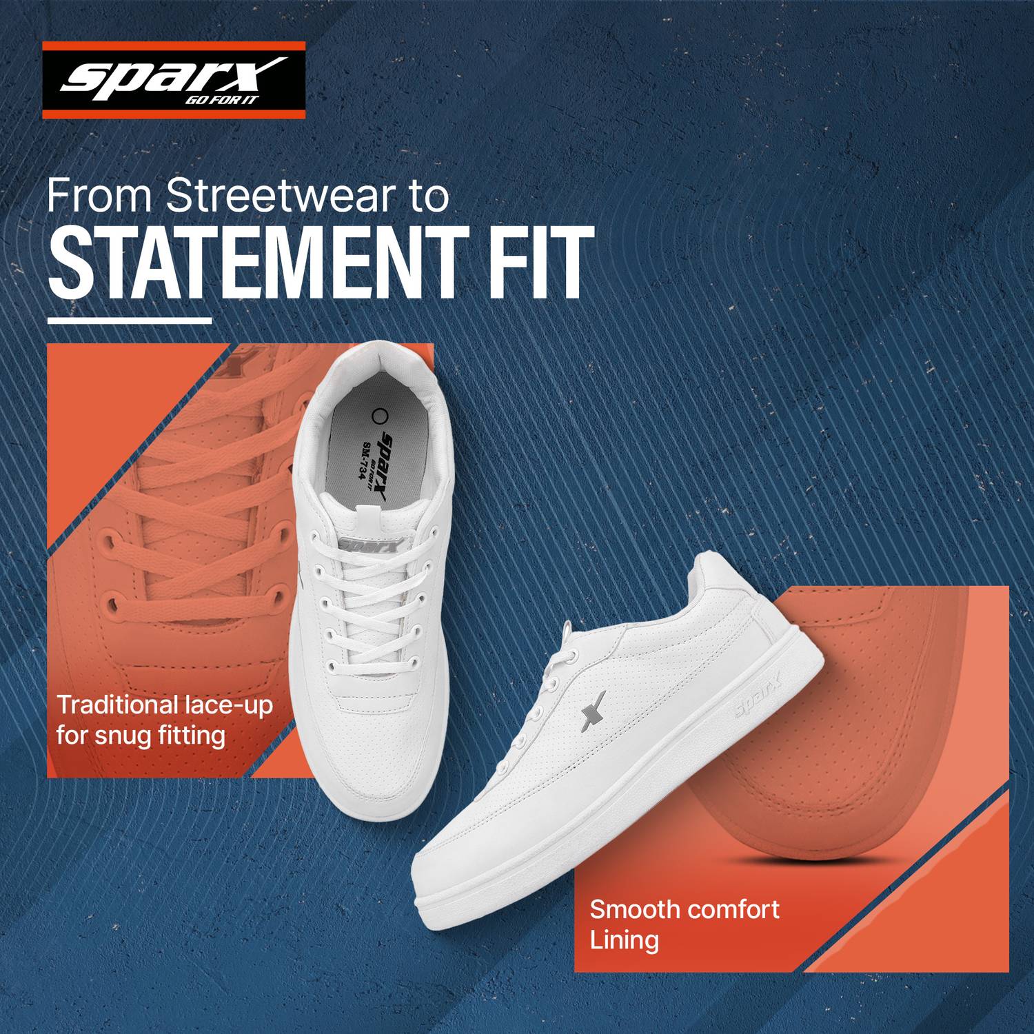 Sparx SM 734 White Men's Sneakers 734 g - Image 5